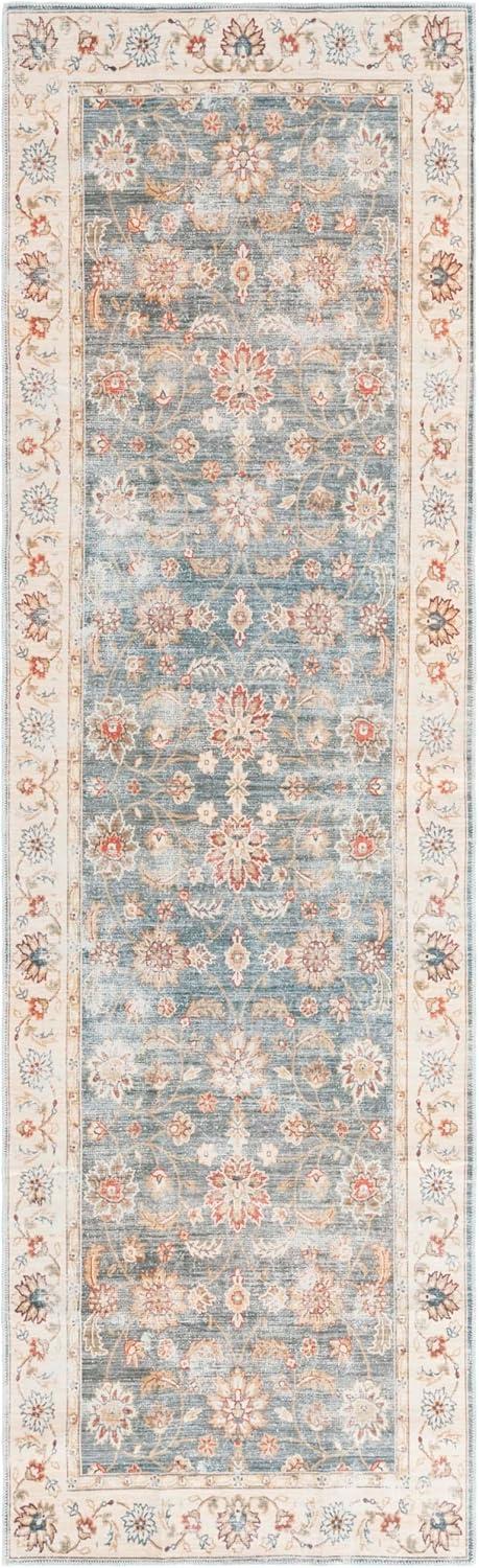image:imageSAFAVIEH Washable Rug Arizona Collection 5 x 8 Green amp Beige Slip Resistant amp Easy to Clean Ideal for Living Room Bedroom Home Office Dining Space ARZ112YGreenBeige