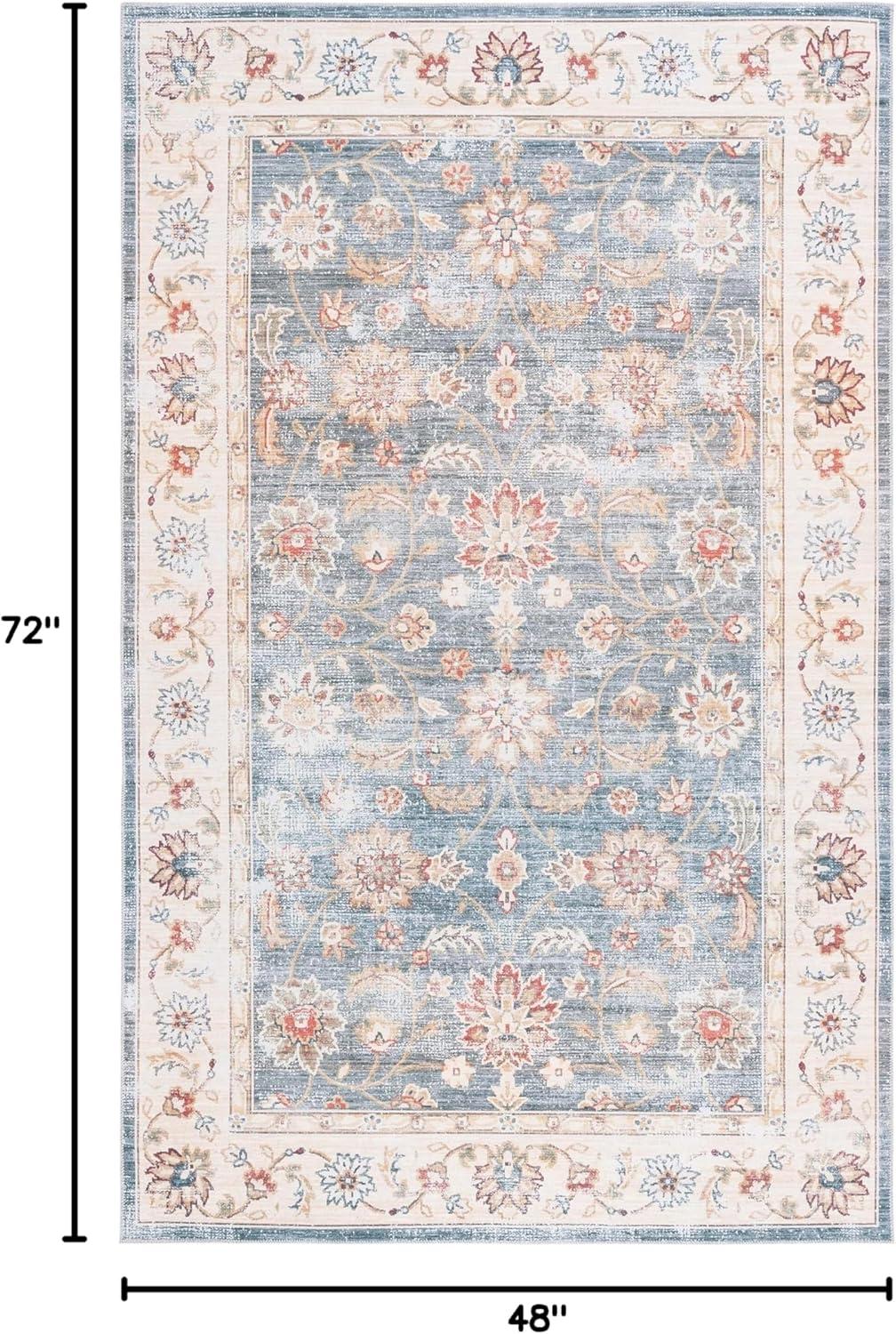 image:imageSAFAVIEH Washable Rug Arizona Collection 5 x 8 Green amp Beige Slip Resistant amp Easy to Clean Ideal for Living Room Bedroom Home Office Dining Space ARZ112YGreenBeige