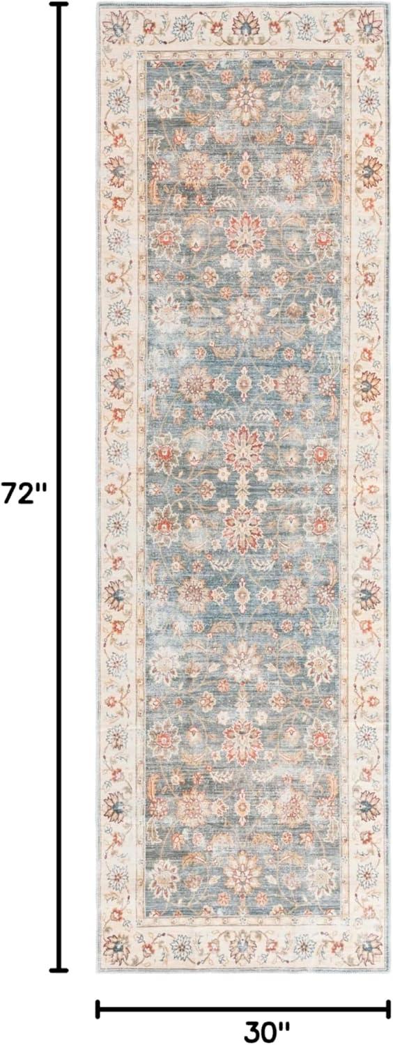 image:imageSAFAVIEH Washable Rug Arizona Collection 5 x 8 Green amp Beige Slip Resistant amp Easy to Clean Ideal for Living Room Bedroom Home Office Dining Space ARZ112YGreenBeige