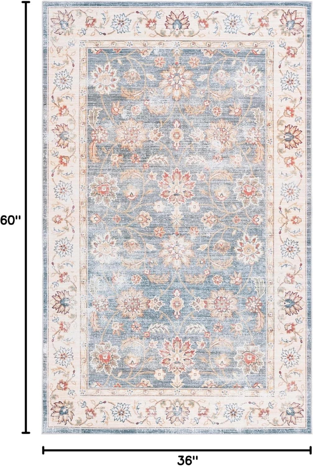 image:imageSAFAVIEH Washable Rug Arizona Collection 5 x 8 Green amp Beige Slip Resistant amp Easy to Clean Ideal for Living Room Bedroom Home Office Dining Space ARZ112YGreenBeige