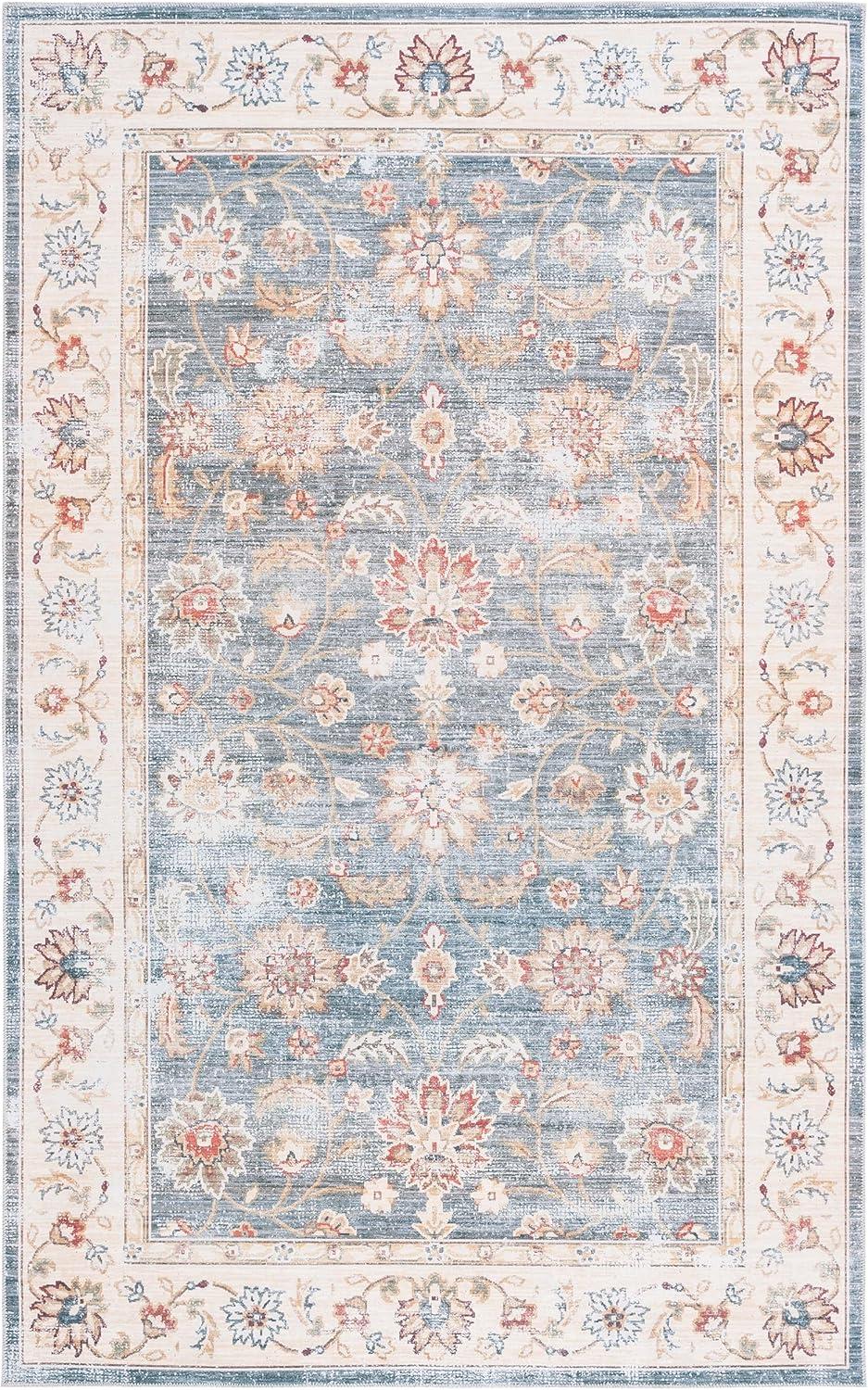 image:imageSAFAVIEH Washable Rug Arizona Collection 5 x 8 Green amp Beige Slip Resistant amp Easy to Clean Ideal for Living Room Bedroom Home Office Dining Space ARZ112YGreenBeige