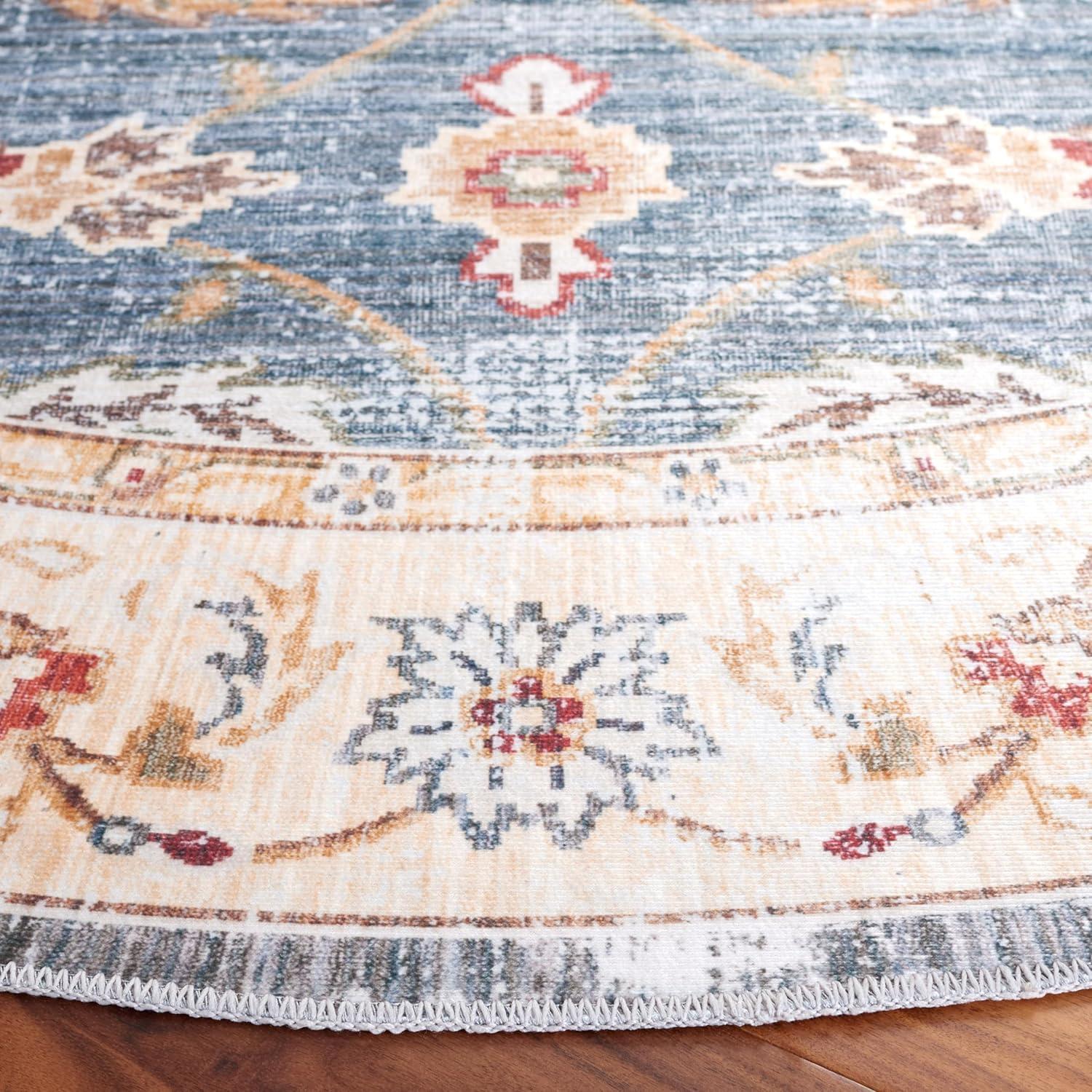 image:imageSAFAVIEH Washable Rug Arizona Collection 5 x 8 Green amp Beige Slip Resistant amp Easy to Clean Ideal for Living Room Bedroom Home Office Dining Space ARZ112YGreenBeige