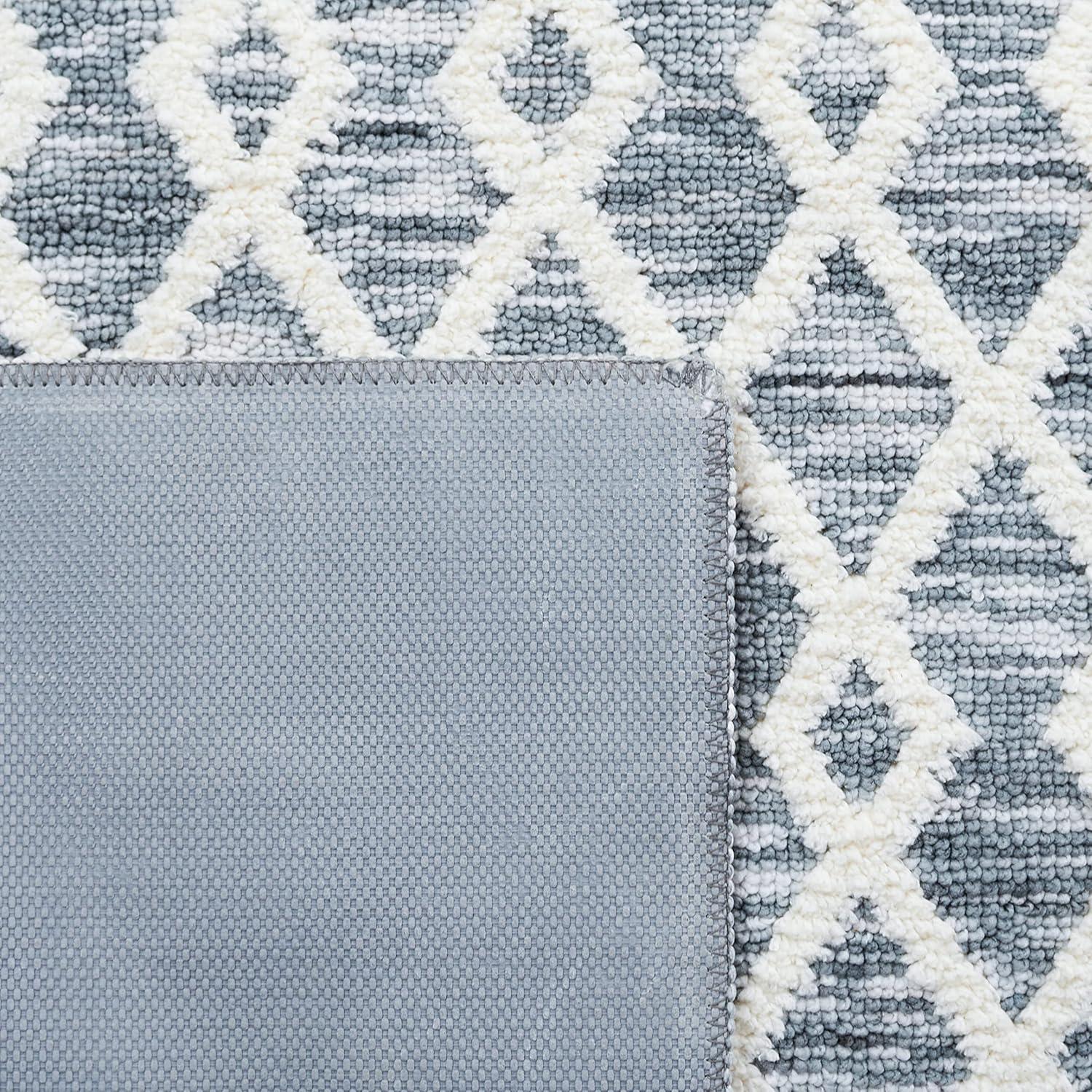 image:imageSAFAVIEH Washable Rug Easy Care Collection 5 x 8 Grey amp Ivory Easy to Clean Ideal for Living Room Bedroom Dining Space ECR111FGreyIvory