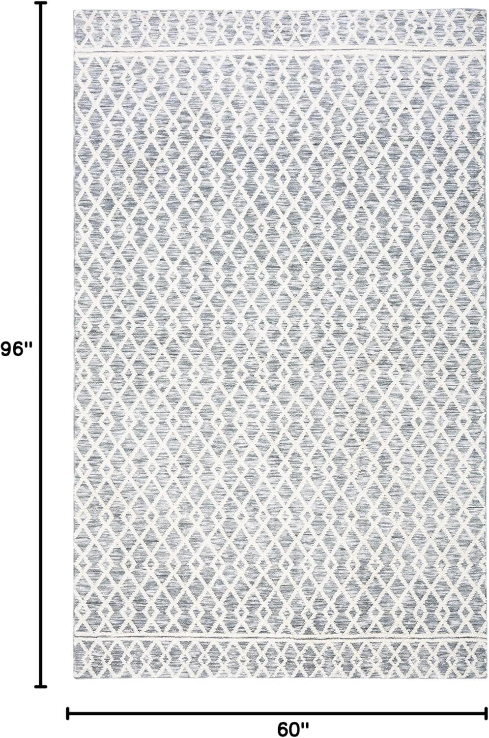 image:imageSAFAVIEH Washable Rug Easy Care Collection 5 x 8 Grey amp Ivory Easy to Clean Ideal for Living Room Bedroom Dining Space ECR111FGreyIvory