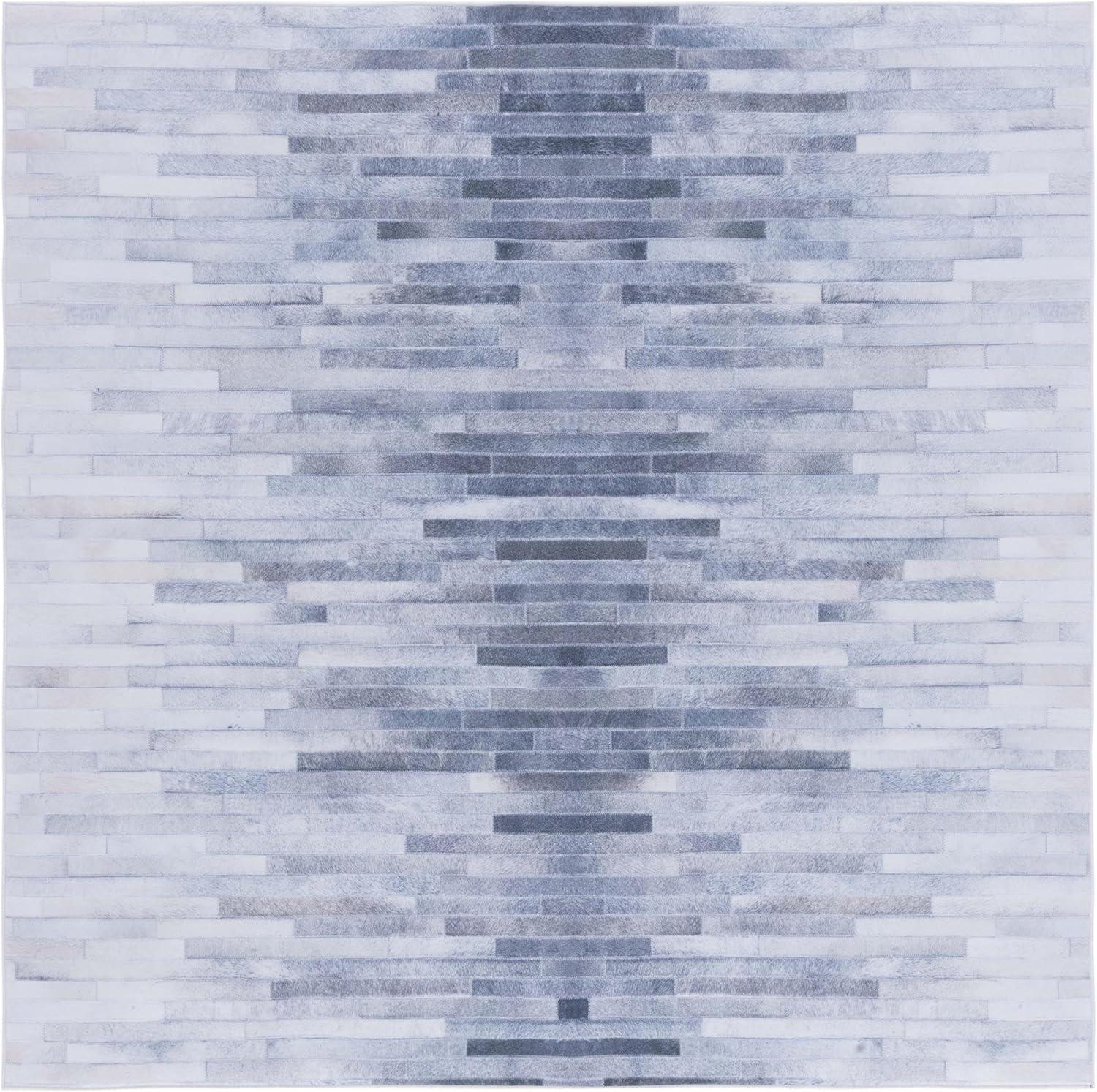 image:imageSAFAVIEH Washable Rug Faux Hide Collection 5 x 8 Light Grey amp Grey Slip Resistant Modern Printed Pattern Ideal for Living Room Bedroom Home Office Dining Space FAH516FLight GreyGrey