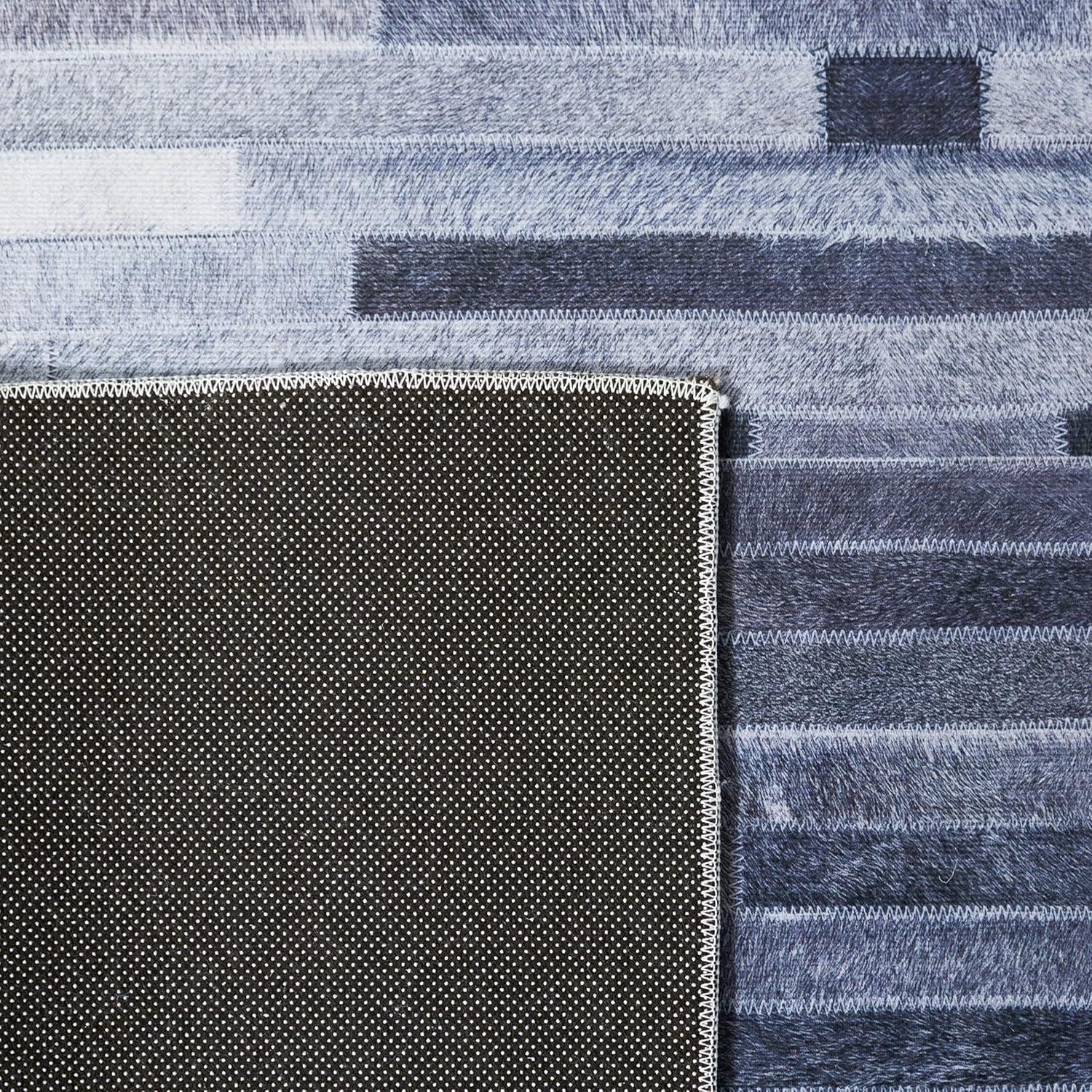 image:imageSAFAVIEH Washable Rug Faux Hide Collection 5 x 8 Light Grey amp Grey Slip Resistant Modern Printed Pattern Ideal for Living Room Bedroom Home Office Dining Space FAH516FLight GreyGrey