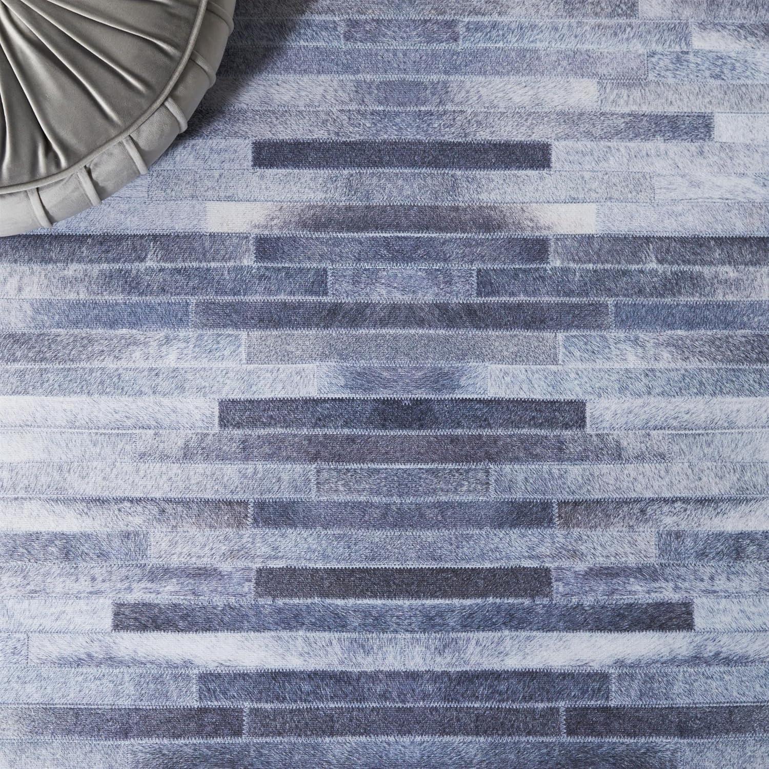 image:imageSAFAVIEH Washable Rug Faux Hide Collection 5 x 8 Light Grey amp Grey Slip Resistant Modern Printed Pattern Ideal for Living Room Bedroom Home Office Dining Space FAH516FLight GreyGrey