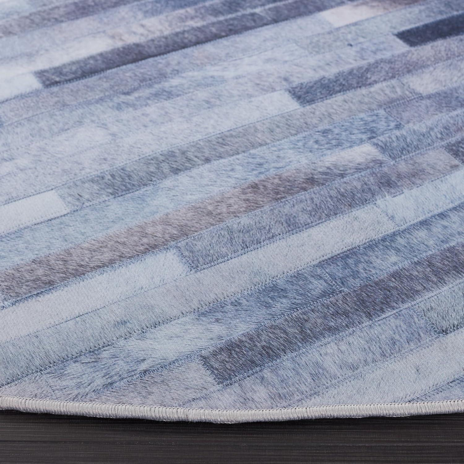 image:imageSAFAVIEH Washable Rug Faux Hide Collection 5 x 8 Light Grey amp Grey Slip Resistant Modern Printed Pattern Ideal for Living Room Bedroom Home Office Dining Space FAH516FLight GreyGrey