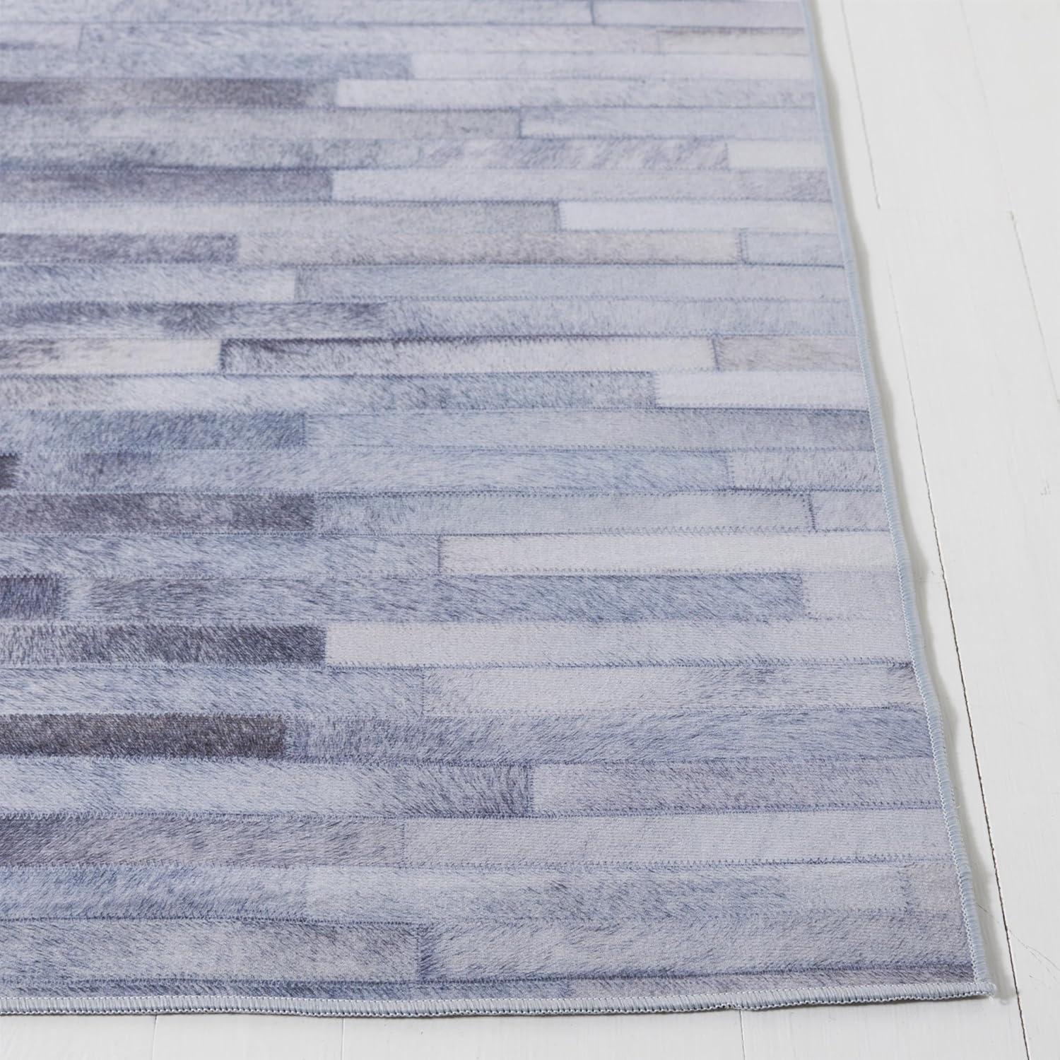 image:imageSAFAVIEH Washable Rug Faux Hide Collection 5 x 8 Light Grey amp Grey Slip Resistant Modern Printed Pattern Ideal for Living Room Bedroom Home Office Dining Space FAH516FLight GreyGrey