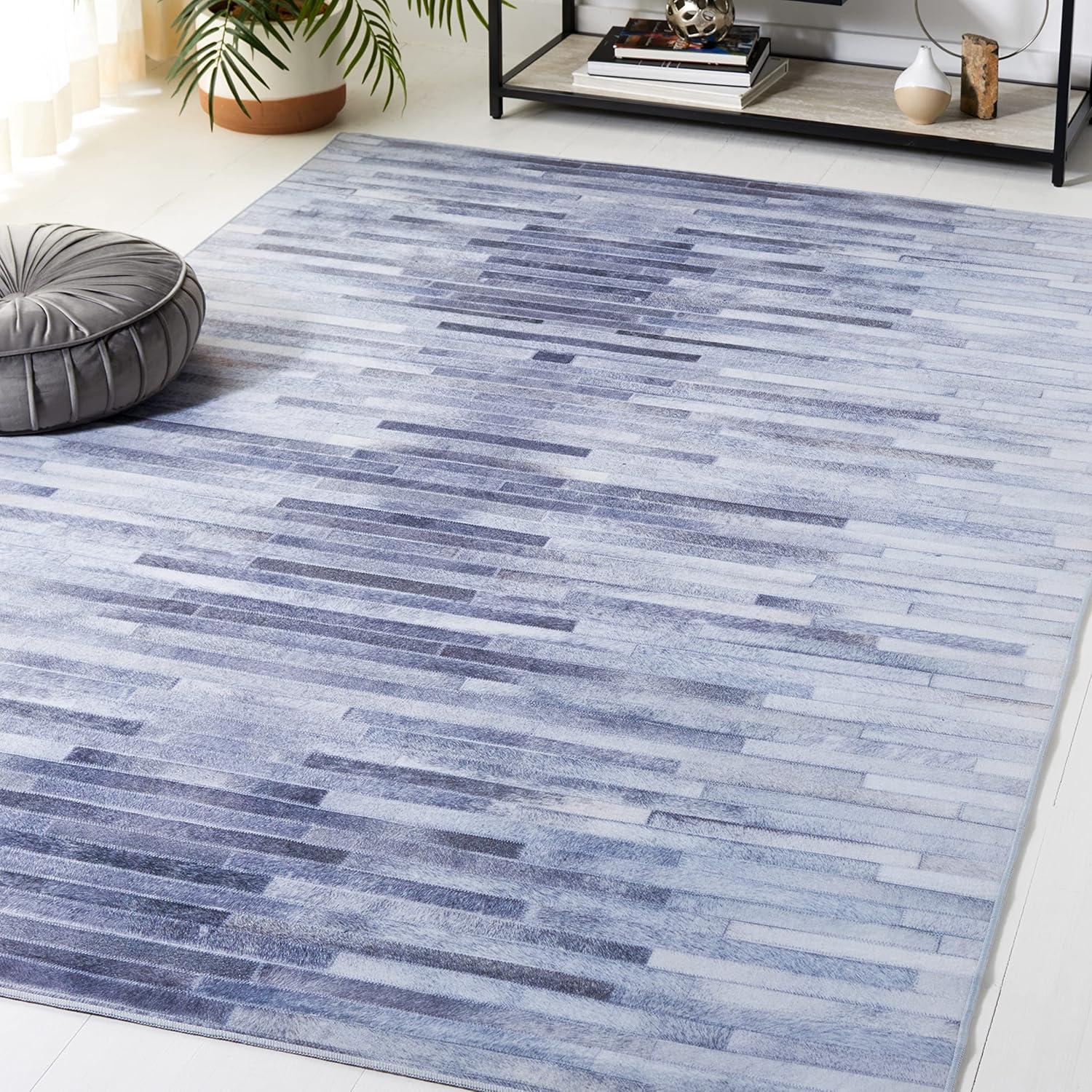 image:imageSAFAVIEH Washable Rug Faux Hide Collection 5 x 8 Light Grey amp Grey Slip Resistant Modern Printed Pattern Ideal for Living Room Bedroom Home Office Dining Space FAH516FLight GreyGrey