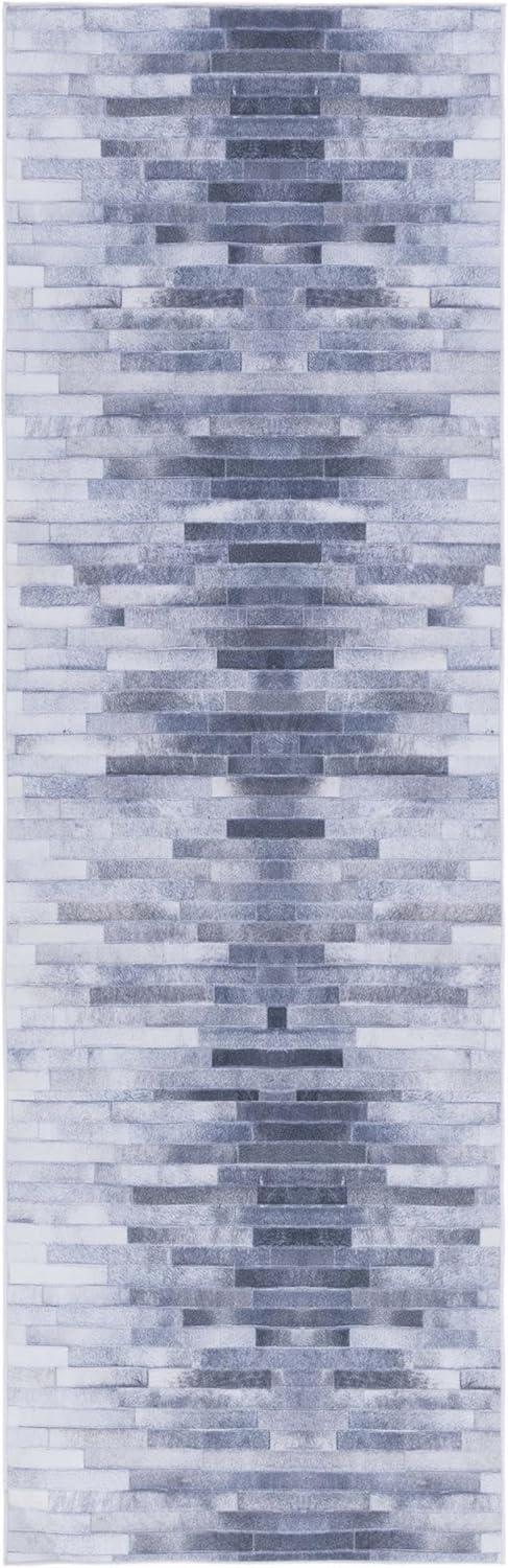 image:imageSAFAVIEH Washable Rug Faux Hide Collection 5 x 8 Light Grey amp Grey Slip Resistant Modern Printed Pattern Ideal for Living Room Bedroom Home Office Dining Space FAH516FLight GreyGrey