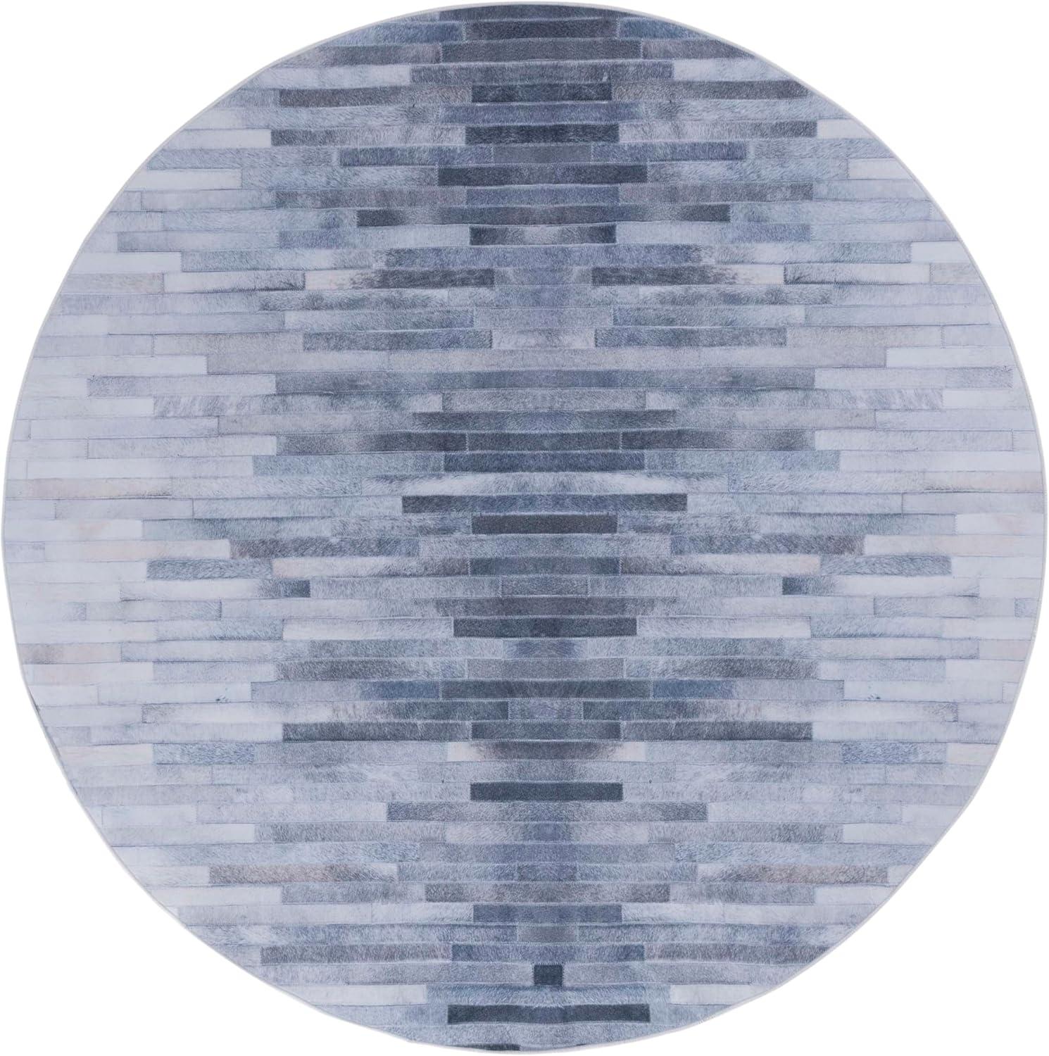 image:imageSAFAVIEH Washable Rug Faux Hide Collection 5 x 8 Light Grey amp Grey Slip Resistant Modern Printed Pattern Ideal for Living Room Bedroom Home Office Dining Space FAH516FLight GreyGrey