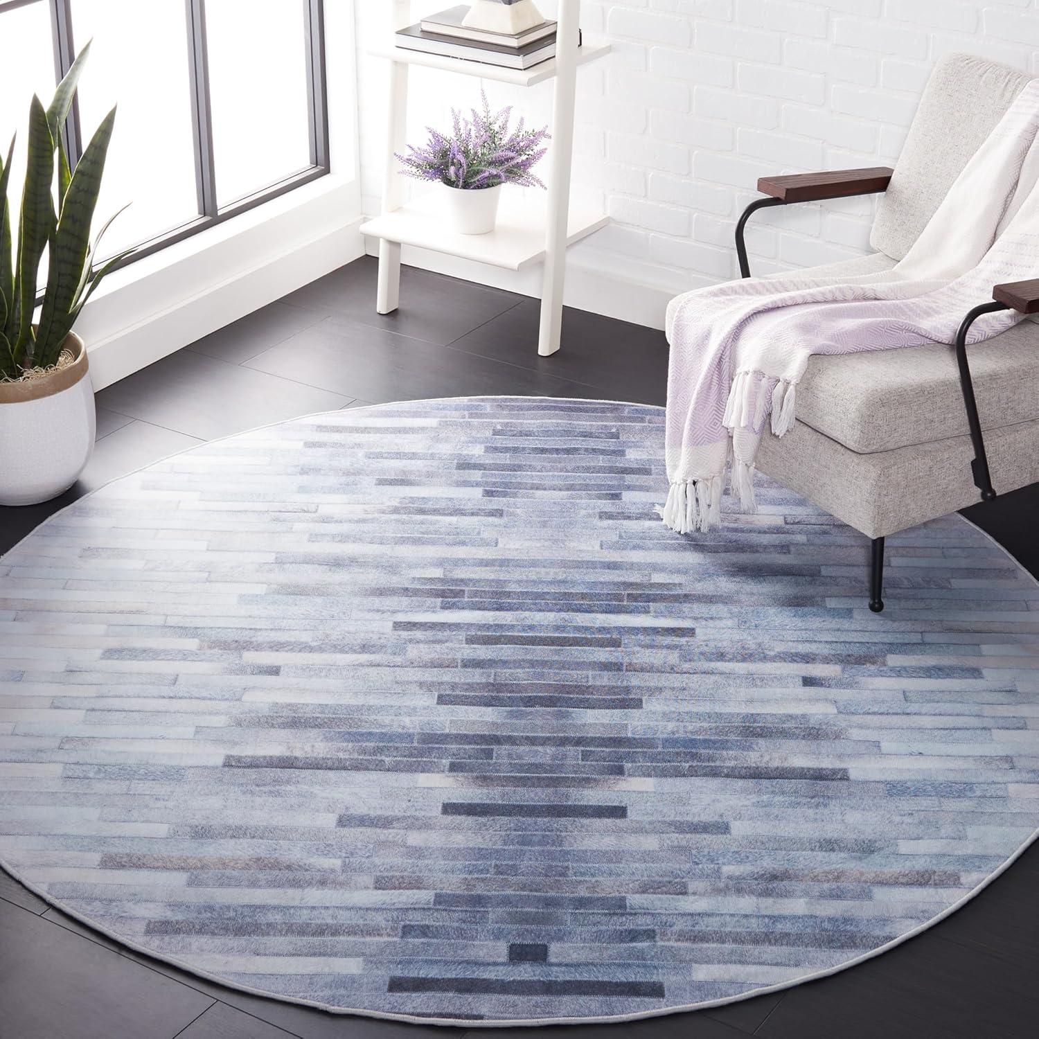 image:imageSAFAVIEH Washable Rug Faux Hide Collection 5 x 8 Light Grey amp Grey Slip Resistant Modern Printed Pattern Ideal for Living Room Bedroom Home Office Dining Space FAH516FLight GreyGrey