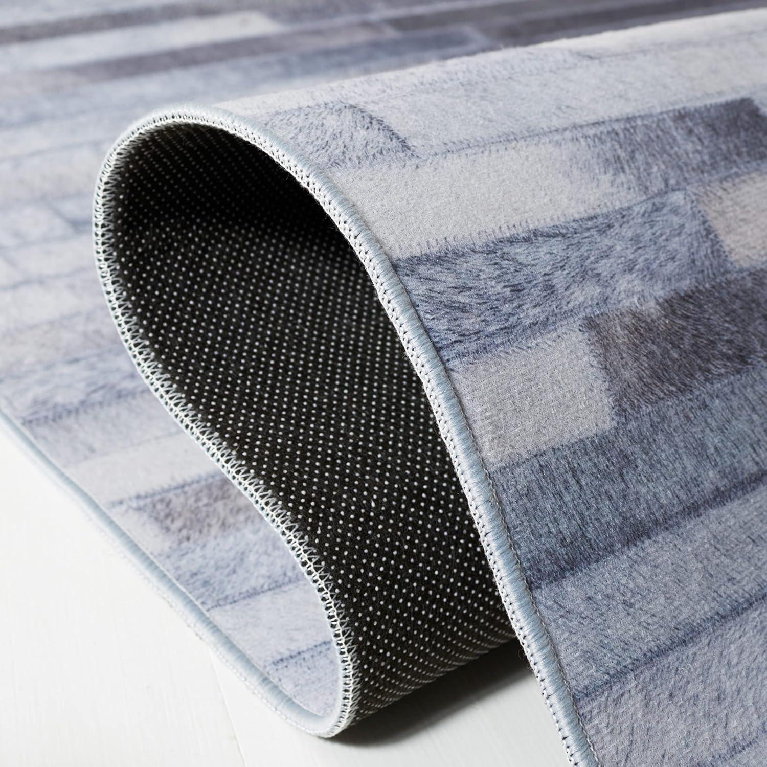 image:imageSAFAVIEH Washable Rug Faux Hide Collection 5 x 8 Light Grey amp Grey Slip Resistant Modern Printed Pattern Ideal for Living Room Bedroom Home Office Dining Space FAH516FLight GreyGrey