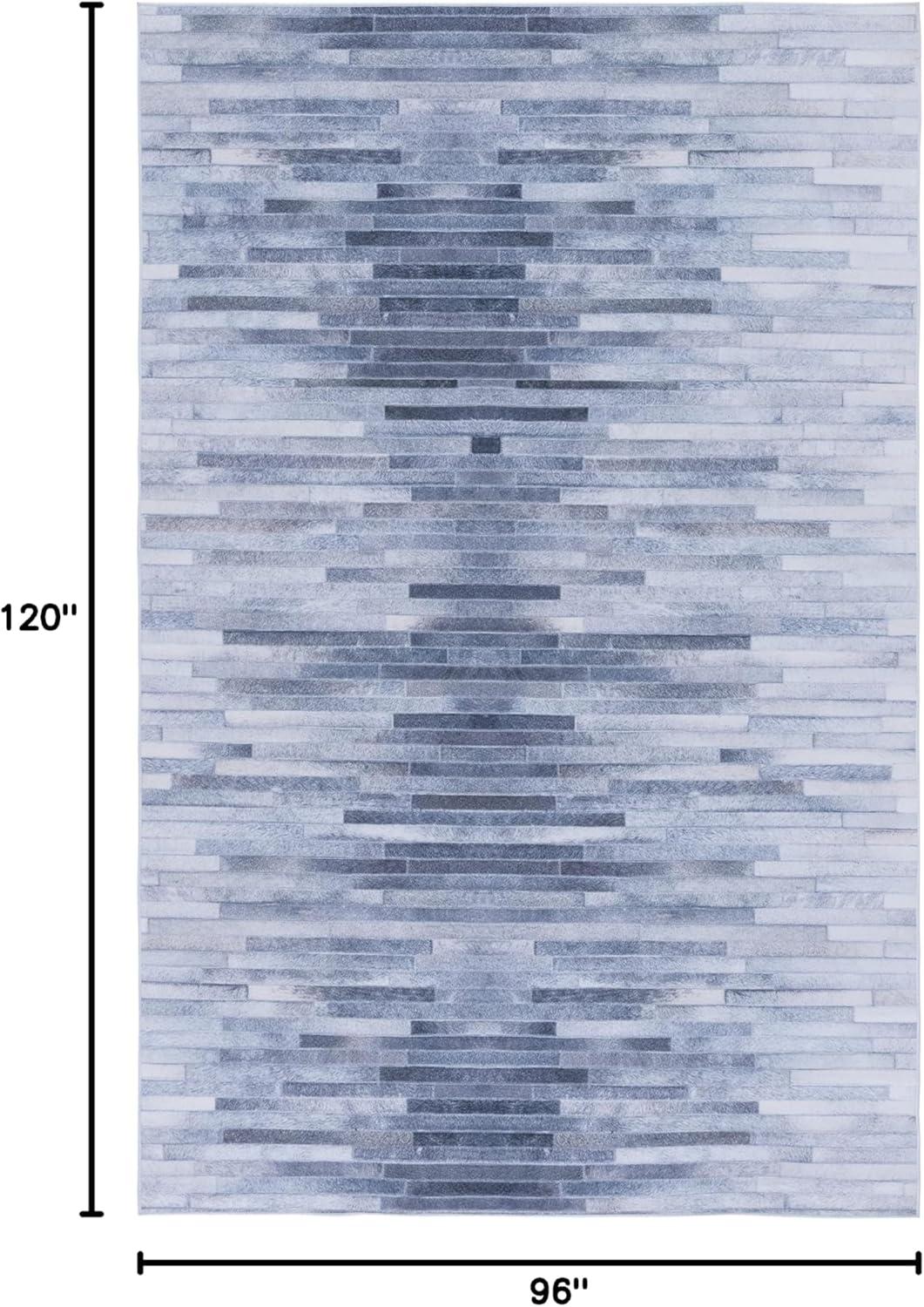 image:imageSAFAVIEH Washable Rug Faux Hide Collection 5 x 8 Light Grey amp Grey Slip Resistant Modern Printed Pattern Ideal for Living Room Bedroom Home Office Dining Space FAH516FLight GreyGrey