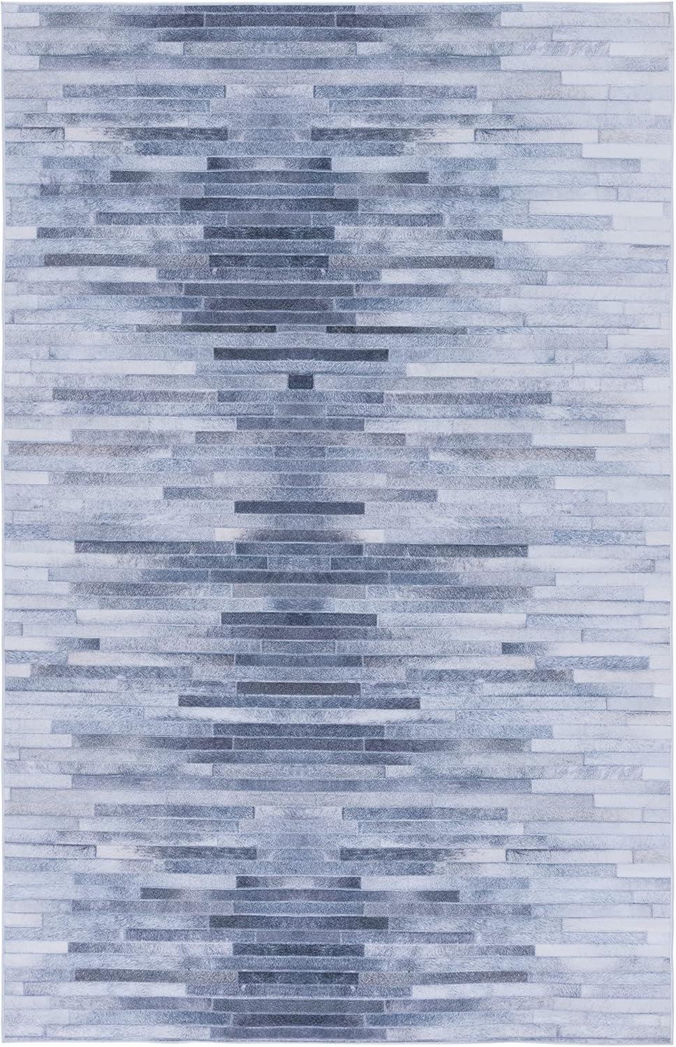 image:imageSAFAVIEH Washable Rug Faux Hide Collection 5 x 8 Light Grey amp Grey Slip Resistant Modern Printed Pattern Ideal for Living Room Bedroom Home Office Dining Space FAH516FLight GreyGrey