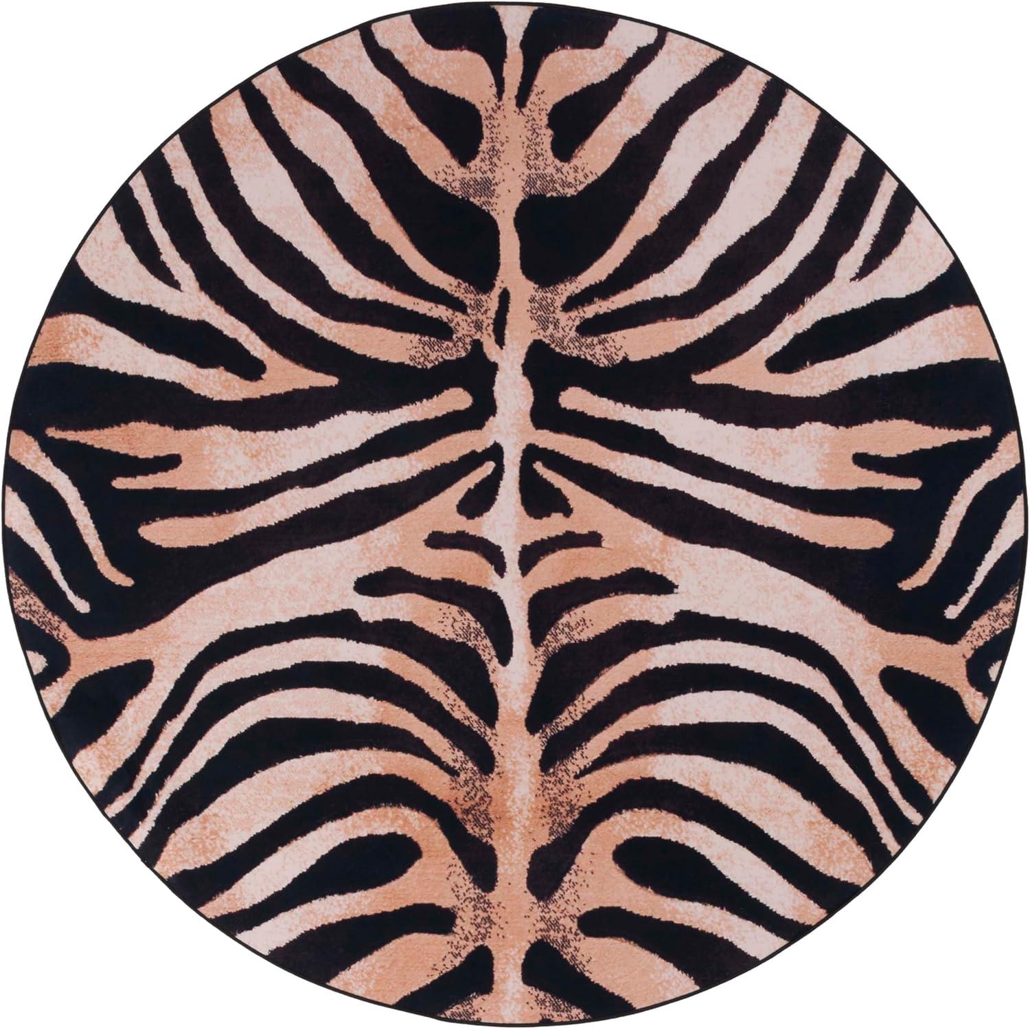 image:imageSAFAVIEH Washable Rug Faux Hide Collection 5 x 8 Light Orange amp Black Slip Resistant Tiger Print Pattern Ideal for Living Room Bedroom Home Office Dining Space FAH547PLight OrangeBlack