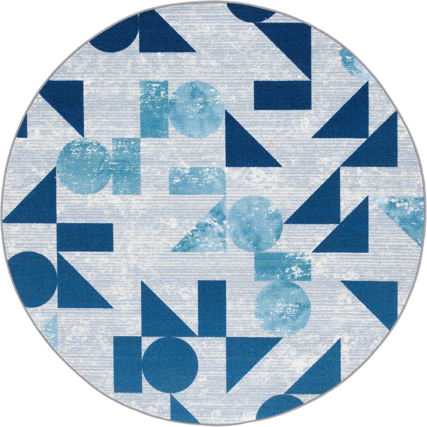 image:imageSAFAVIEH Washable Rug Kids Playhouse Collection 33 x 53 Grey amp Blue Slip Resistant amp Easy to Clean Ideal for Kids Room Playroom Nursery Boys amp Girls Room KPH222FGreyBlue