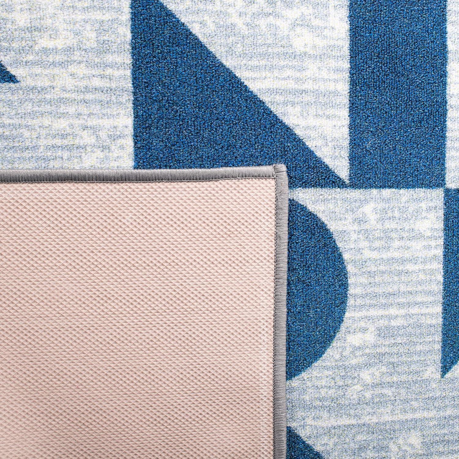 image:imageSAFAVIEH Washable Rug Kids Playhouse Collection 33 x 53 Grey amp Blue Slip Resistant amp Easy to Clean Ideal for Kids Room Playroom Nursery Boys amp Girls Room KPH222FGreyBlue