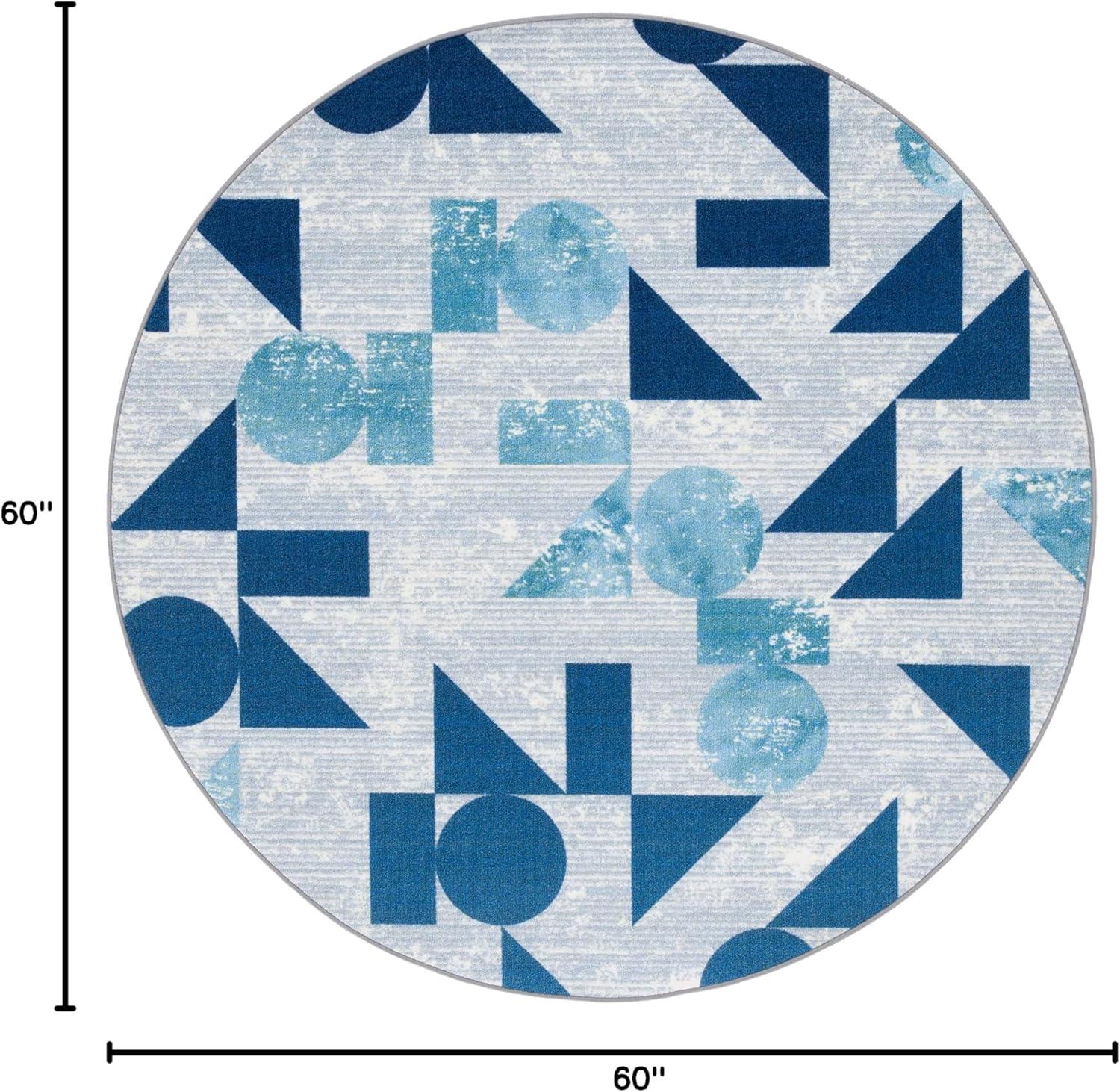 image:imageSAFAVIEH Washable Rug Kids Playhouse Collection 33 x 53 Grey amp Blue Slip Resistant amp Easy to Clean Ideal for Kids Room Playroom Nursery Boys amp Girls Room KPH222FGreyBlue