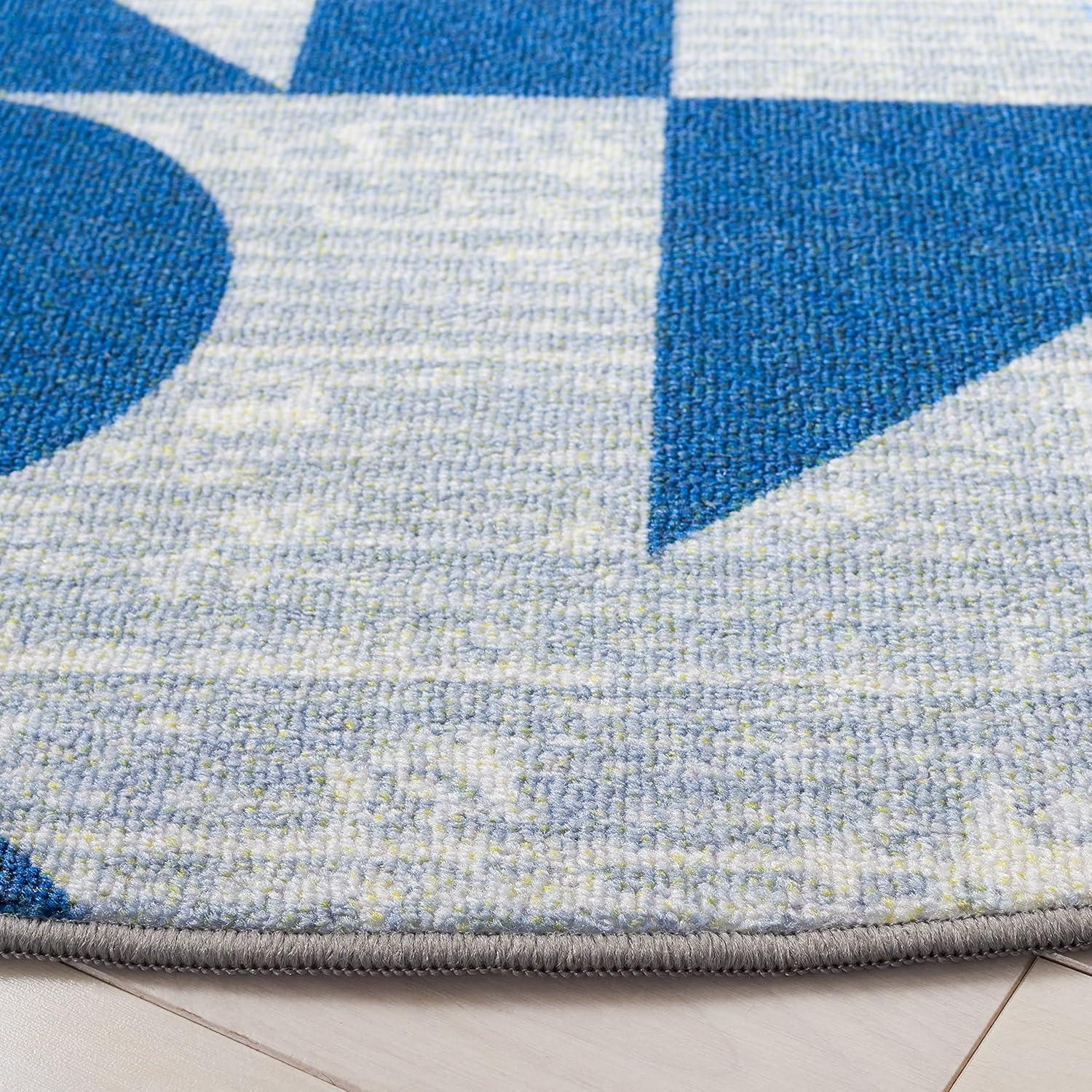 image:imageSAFAVIEH Washable Rug Kids Playhouse Collection 33 x 53 Grey amp Blue Slip Resistant amp Easy to Clean Ideal for Kids Room Playroom Nursery Boys amp Girls Room KPH222FGreyBlue