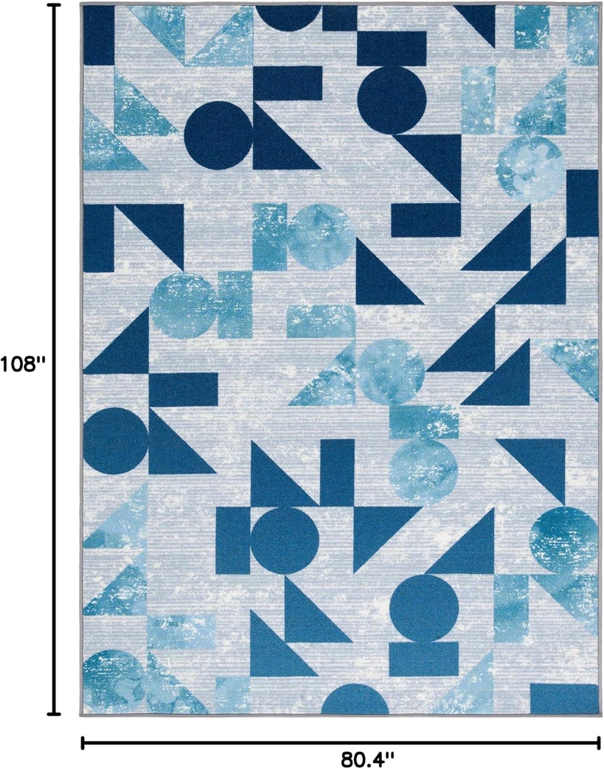image:imageSAFAVIEH Washable Rug Kids Playhouse Collection 33 x 53 Grey amp Blue Slip Resistant amp Easy to Clean Ideal for Kids Room Playroom Nursery Boys amp Girls Room KPH222FGreyBlue