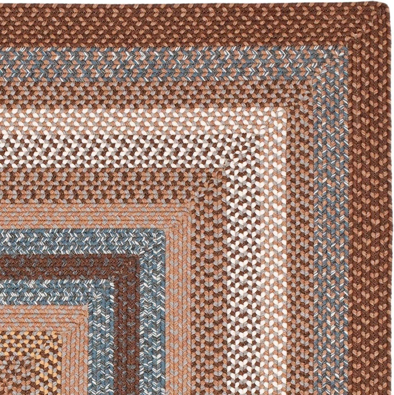 image:imageSAFAVIEH Washable Rug Outdoor Braided Collection 8 x 10 Brown amp Multi Handmade amp Reversible NonShedding amp Easy to Clean Ideal for Patio Backyard Mudroom BRD313ABrownMulti