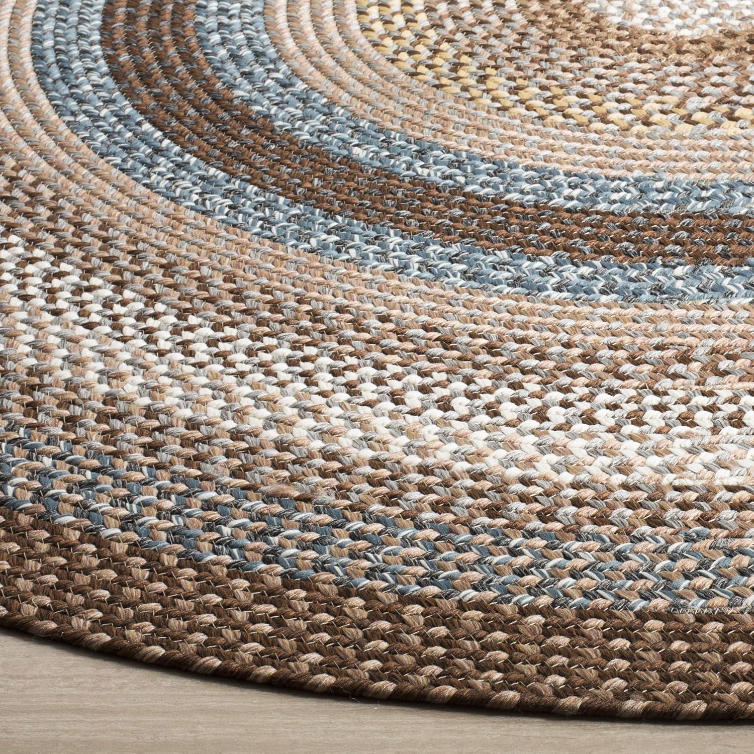 image:imageSAFAVIEH Washable Rug Outdoor Braided Collection 8 x 10 Brown amp Multi Handmade amp Reversible NonShedding amp Easy to Clean Ideal for Patio Backyard Mudroom BRD313ABrownMulti