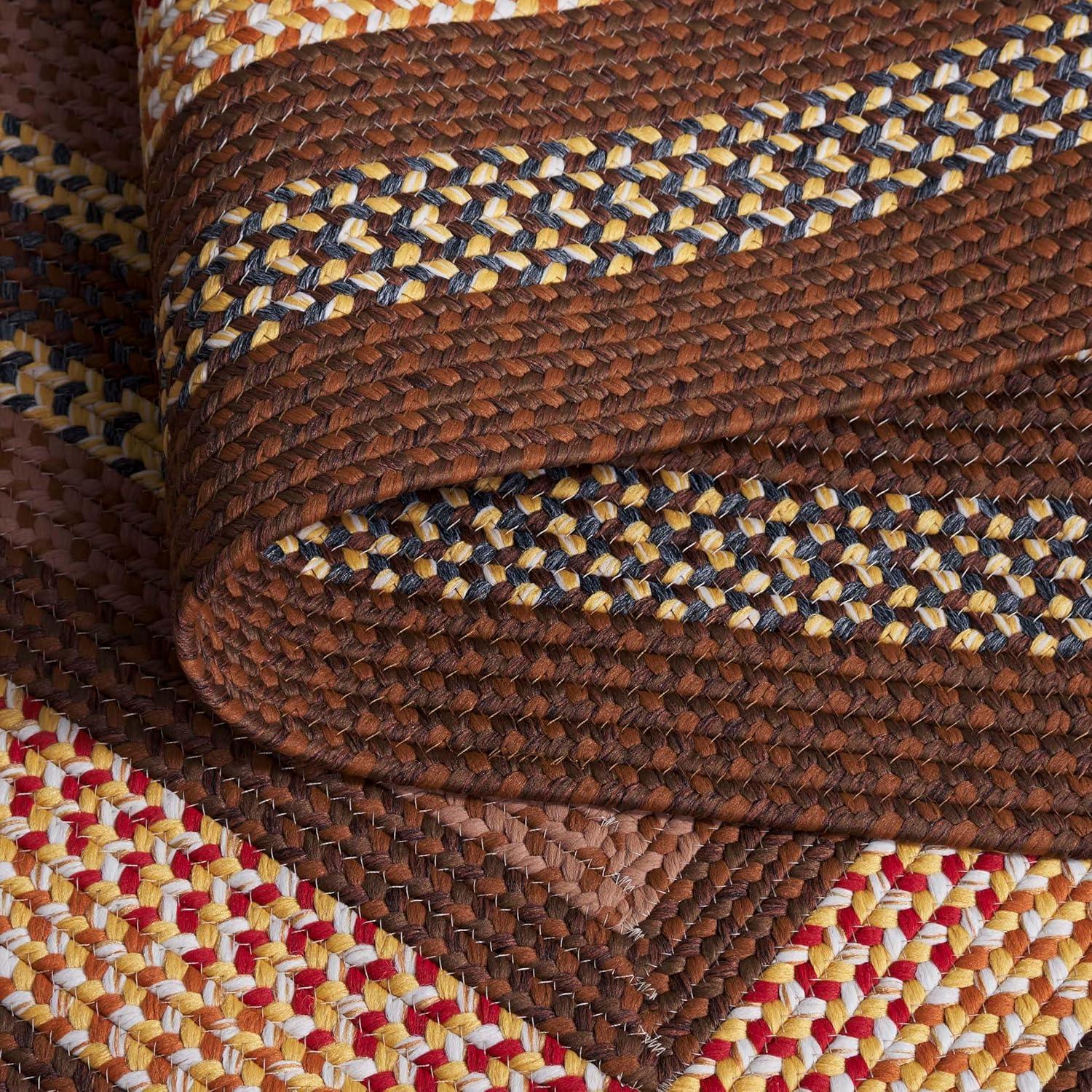 image:imageSAFAVIEH Washable Rug Outdoor Braided Collection 8 x 10 Brown amp Multi Handmade amp Reversible NonShedding amp Easy to Clean Ideal for Patio Backyard Mudroom BRD313ABrownLight Brown
