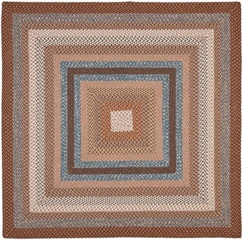 image:imageSAFAVIEH Washable Rug Outdoor Braided Collection 8 x 10 Brown amp Multi Handmade amp Reversible NonShedding amp Easy to Clean Ideal for Patio Backyard Mudroom BRD313ABrownMulti