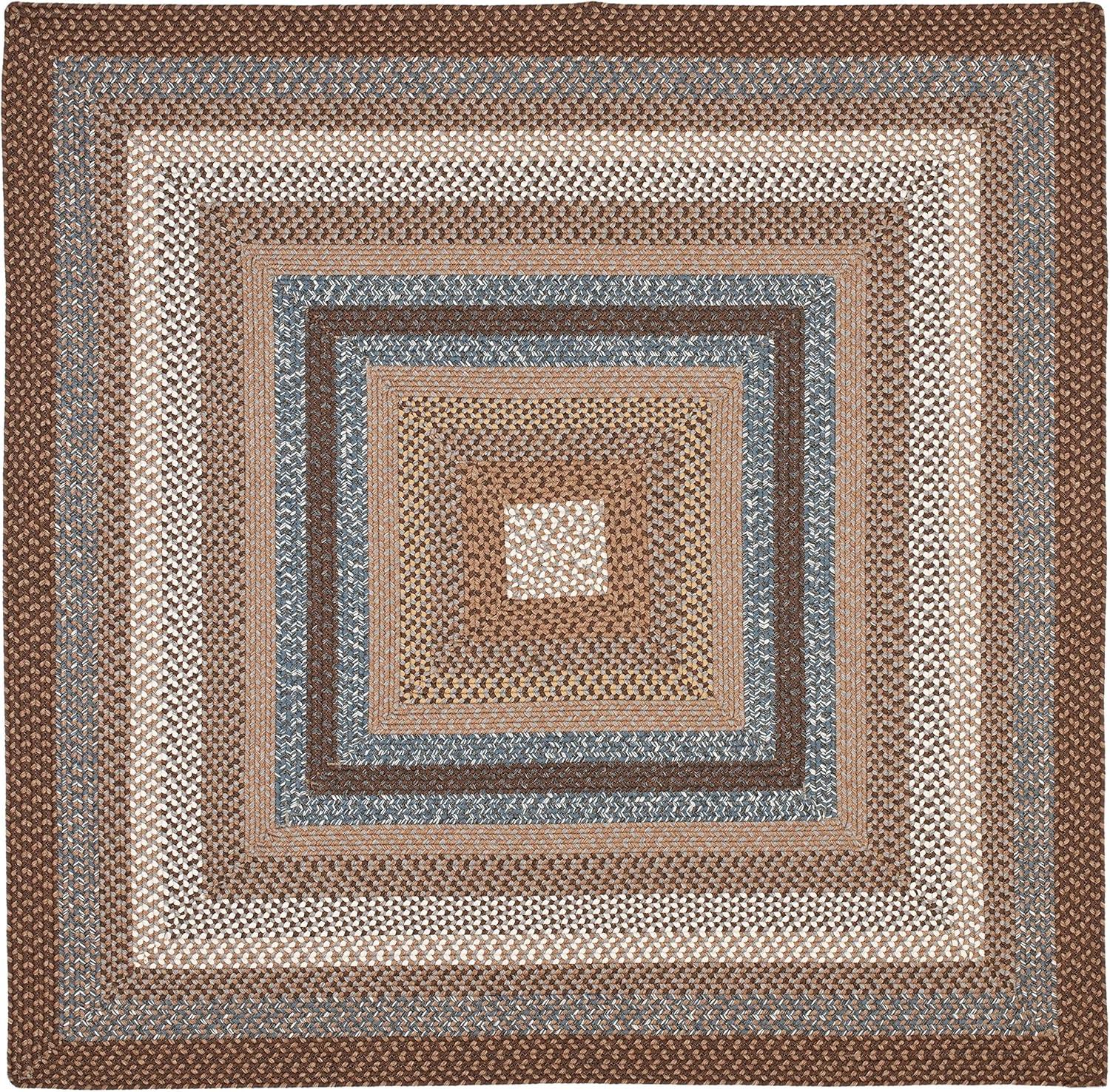 image:imageSAFAVIEH Washable Rug Outdoor Braided Collection 8 x 10 Brown amp Multi Handmade amp Reversible NonShedding amp Easy to Clean Ideal for Patio Backyard Mudroom BRD313ABrownMulti