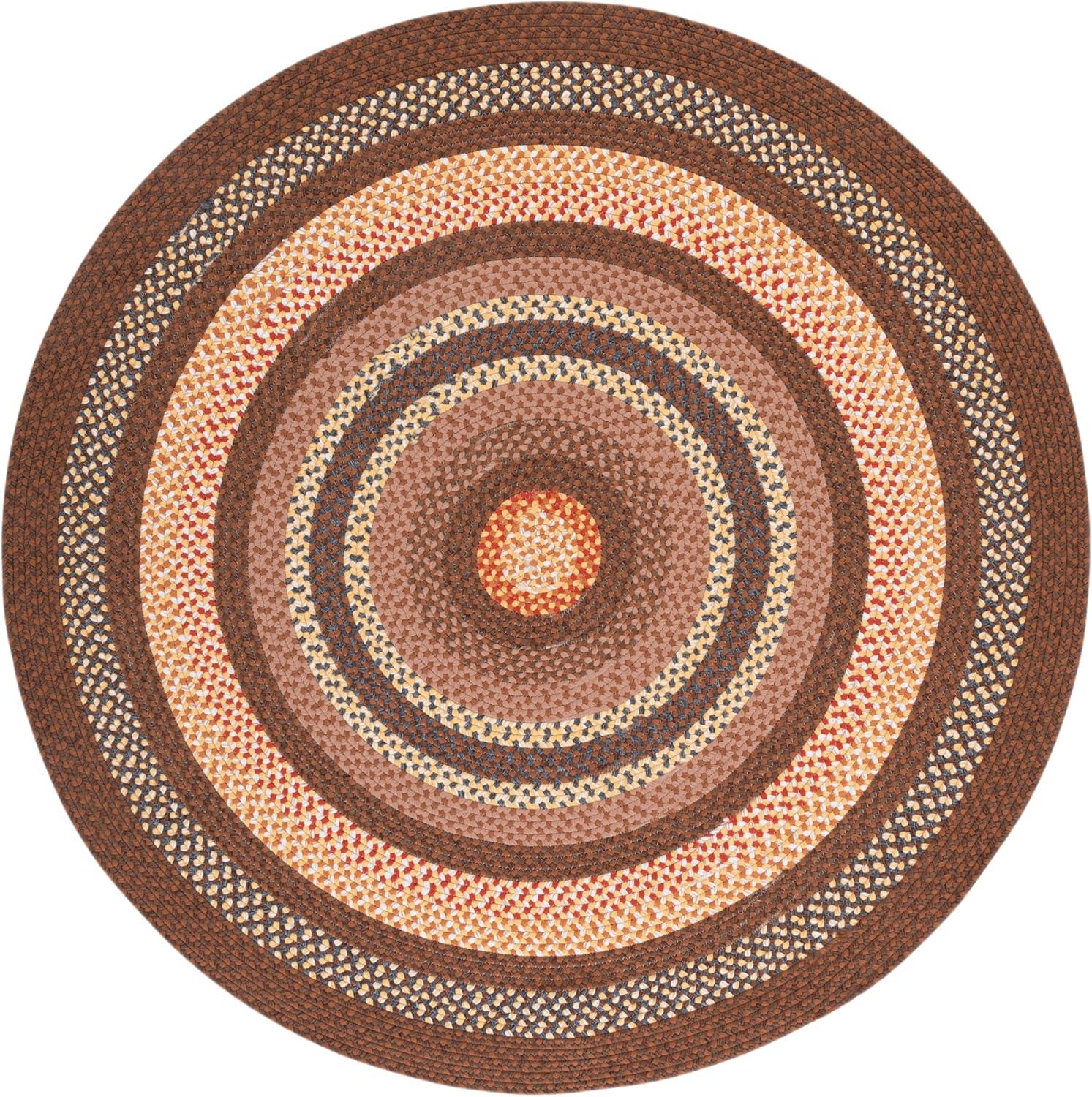 image:imageSAFAVIEH Washable Rug Outdoor Braided Collection 8 x 10 Brown amp Multi Handmade amp Reversible NonShedding amp Easy to Clean Ideal for Patio Backyard Mudroom BRD313ABrownLight Brown