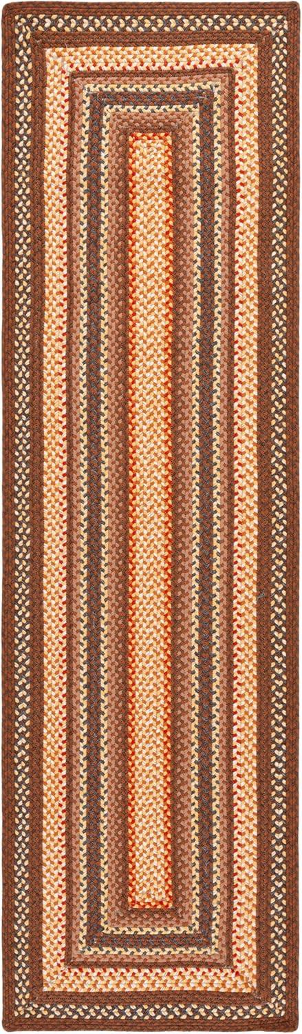 image:imageSAFAVIEH Washable Rug Outdoor Braided Collection 8 x 10 Brown amp Multi Handmade amp Reversible NonShedding amp Easy to Clean Ideal for Patio Backyard Mudroom BRD313ABrownLight Brown
