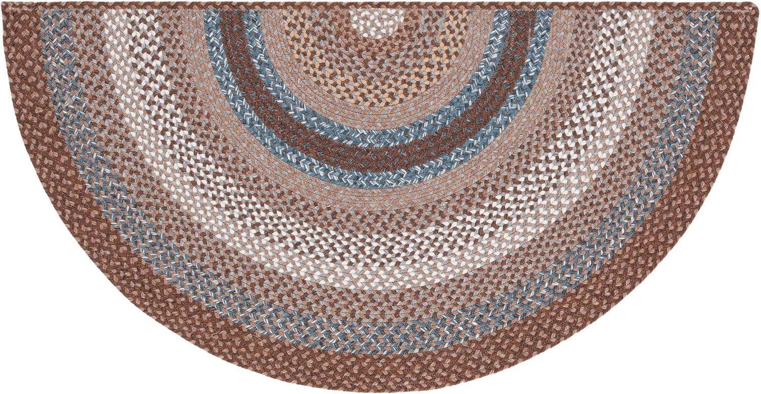 image:imageSAFAVIEH Washable Rug Outdoor Braided Collection 8 x 10 Brown amp Multi Handmade amp Reversible NonShedding amp Easy to Clean Ideal for Patio Backyard Mudroom BRD313ABrownMulti