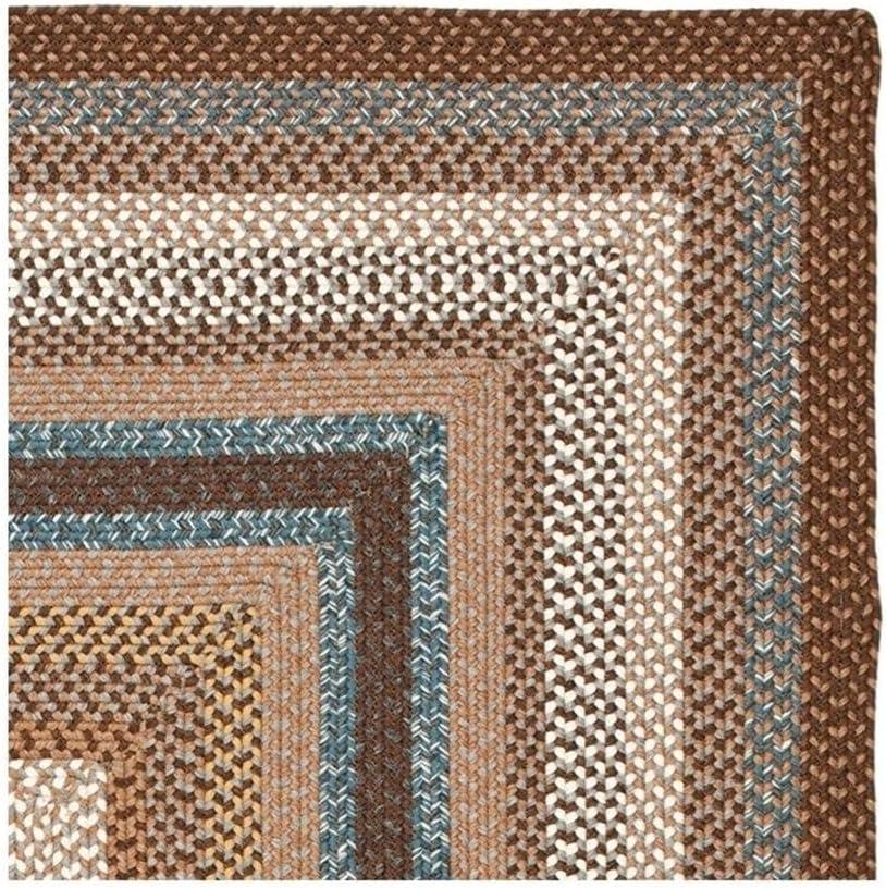 image:imageSAFAVIEH Washable Rug Outdoor Braided Collection 8 x 10 Brown amp Multi Handmade amp Reversible NonShedding amp Easy to Clean Ideal for Patio Backyard Mudroom BRD313ABrownMulti