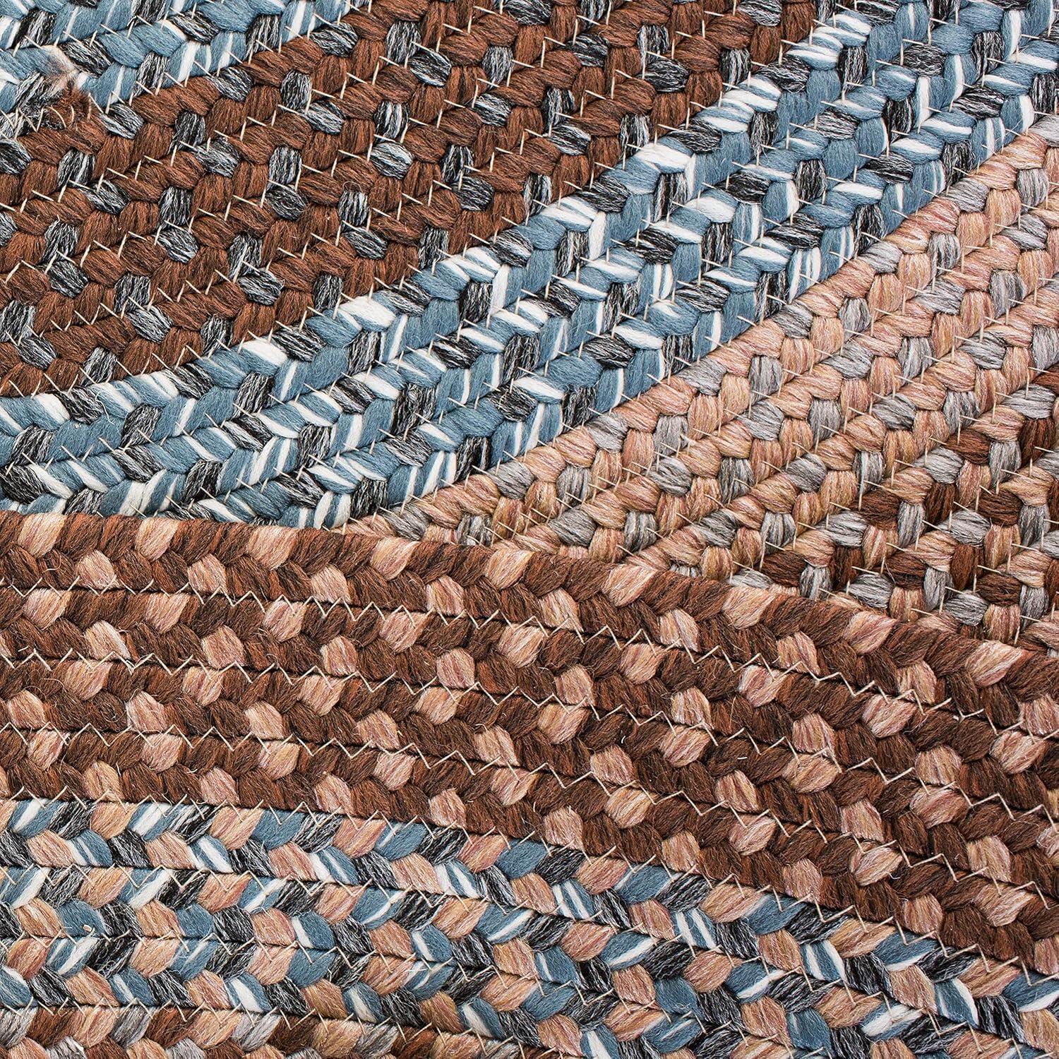 image:imageSAFAVIEH Washable Rug Outdoor Braided Collection 8 x 10 Brown amp Multi Handmade amp Reversible NonShedding amp Easy to Clean Ideal for Patio Backyard Mudroom BRD313ABrownMulti