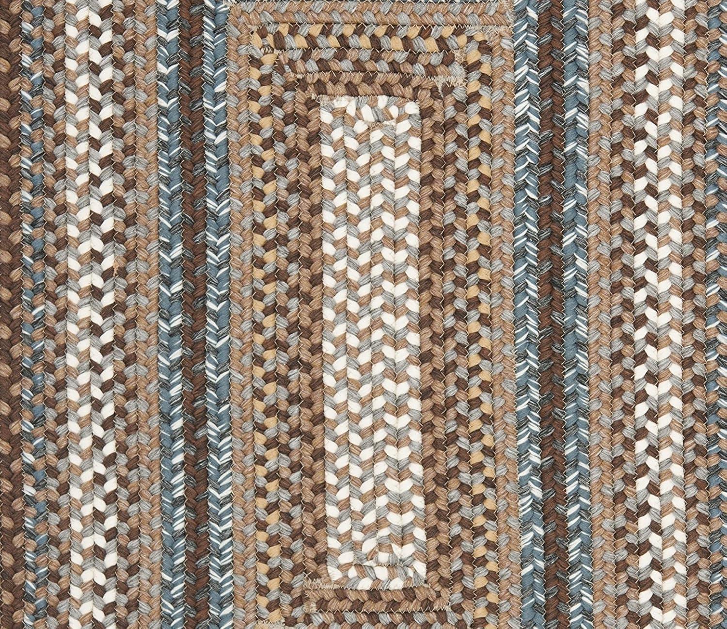 image:imageSAFAVIEH Washable Rug Outdoor Braided Collection 8 x 10 Brown amp Multi Handmade amp Reversible NonShedding amp Easy to Clean Ideal for Patio Backyard Mudroom BRD313ABrownMulti