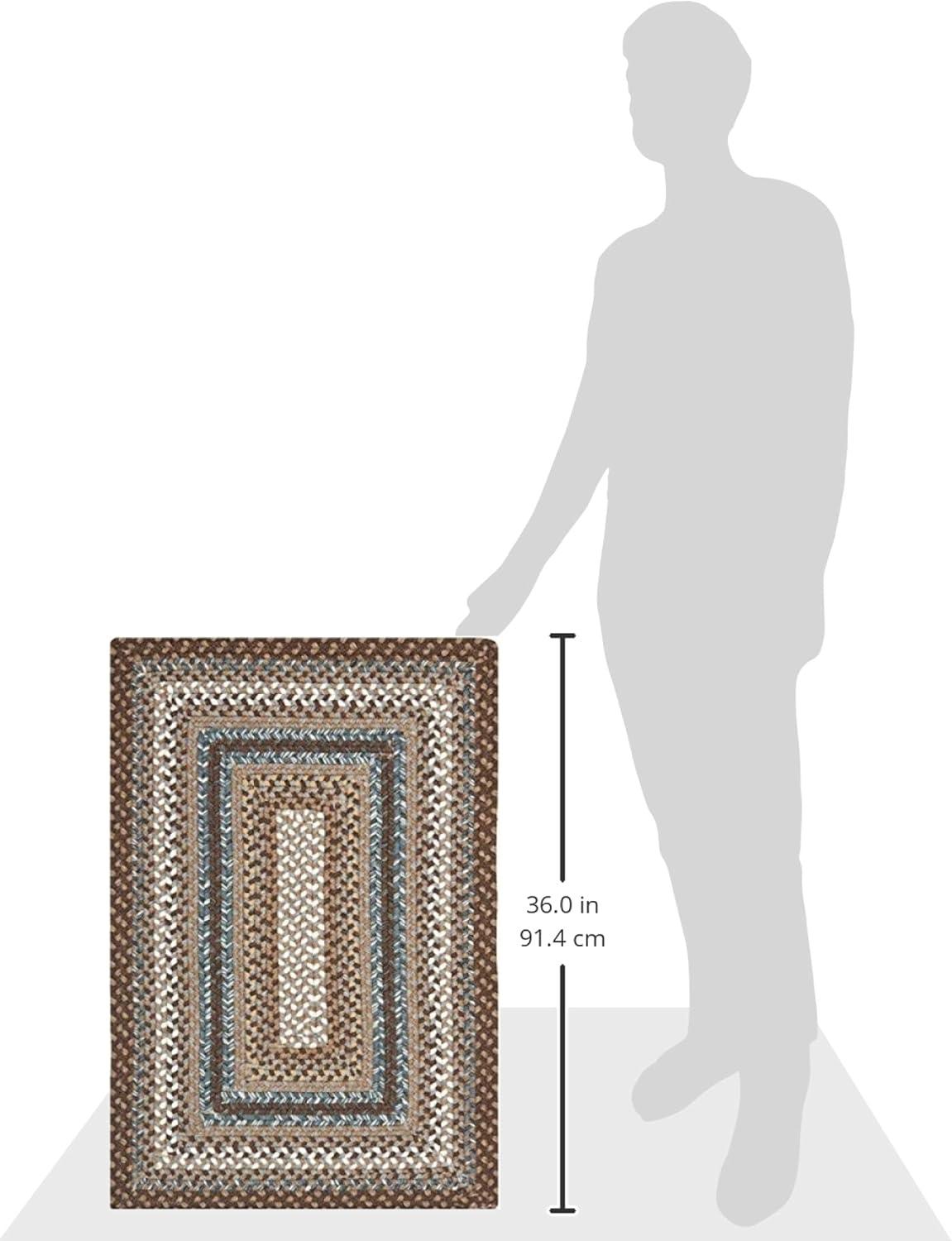 image:imageSAFAVIEH Washable Rug Outdoor Braided Collection 8 x 10 Brown amp Multi Handmade amp Reversible NonShedding amp Easy to Clean Ideal for Patio Backyard Mudroom BRD313ABrownMulti