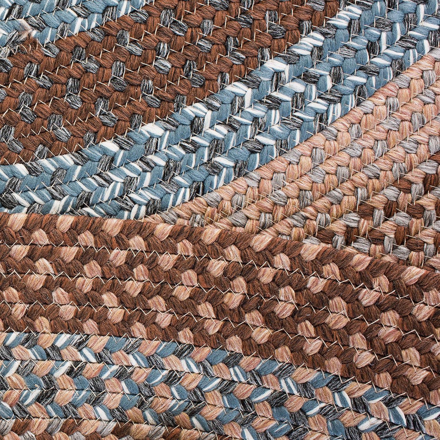 image:imageSAFAVIEH Washable Rug Outdoor Braided Collection 8 x 10 Brown amp Multi Handmade amp Reversible NonShedding amp Easy to Clean Ideal for Patio Backyard Mudroom BRD313ABrownMulti