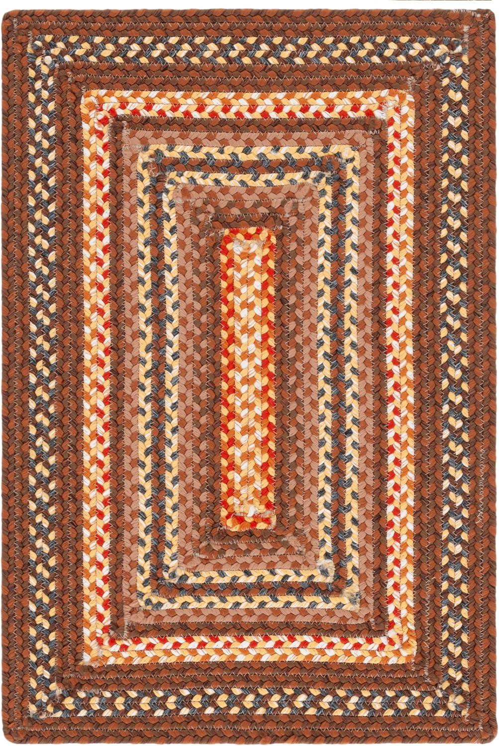 image:imageSAFAVIEH Washable Rug Outdoor Braided Collection 8 x 10 Brown amp Multi Handmade amp Reversible NonShedding amp Easy to Clean Ideal for Patio Backyard Mudroom BRD313ABrownLight Brown