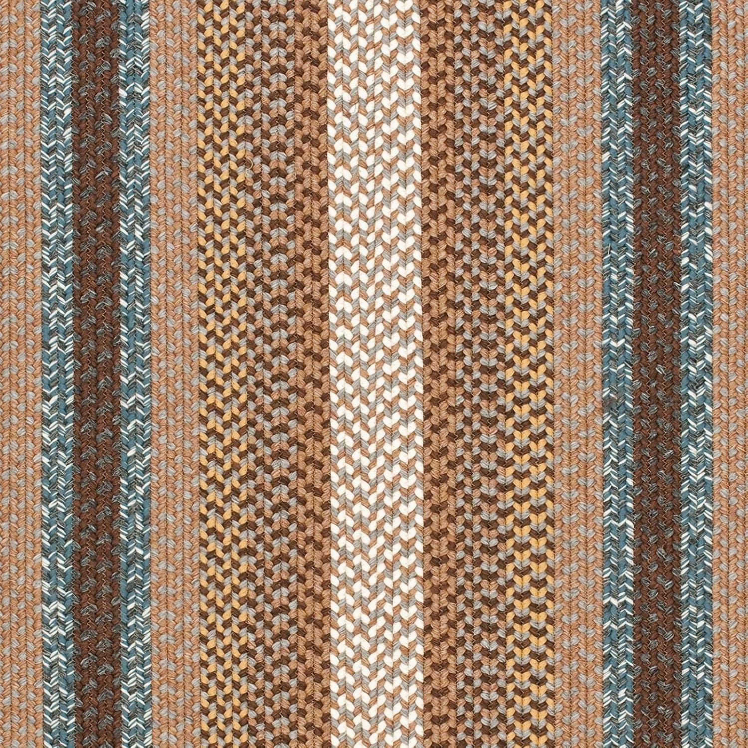 image:imageSAFAVIEH Washable Rug Outdoor Braided Collection 8 x 10 Brown amp Multi Handmade amp Reversible NonShedding amp Easy to Clean Ideal for Patio Backyard Mudroom BRD313ABrownMulti