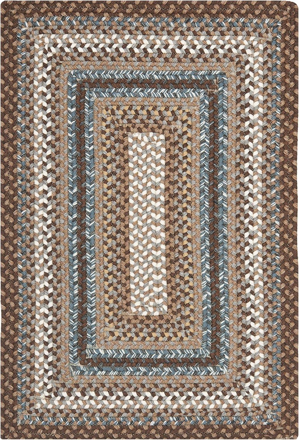 image:imageSAFAVIEH Washable Rug Outdoor Braided Collection 8 x 10 Brown amp Multi Handmade amp Reversible NonShedding amp Easy to Clean Ideal for Patio Backyard Mudroom BRD313ABrownMulti