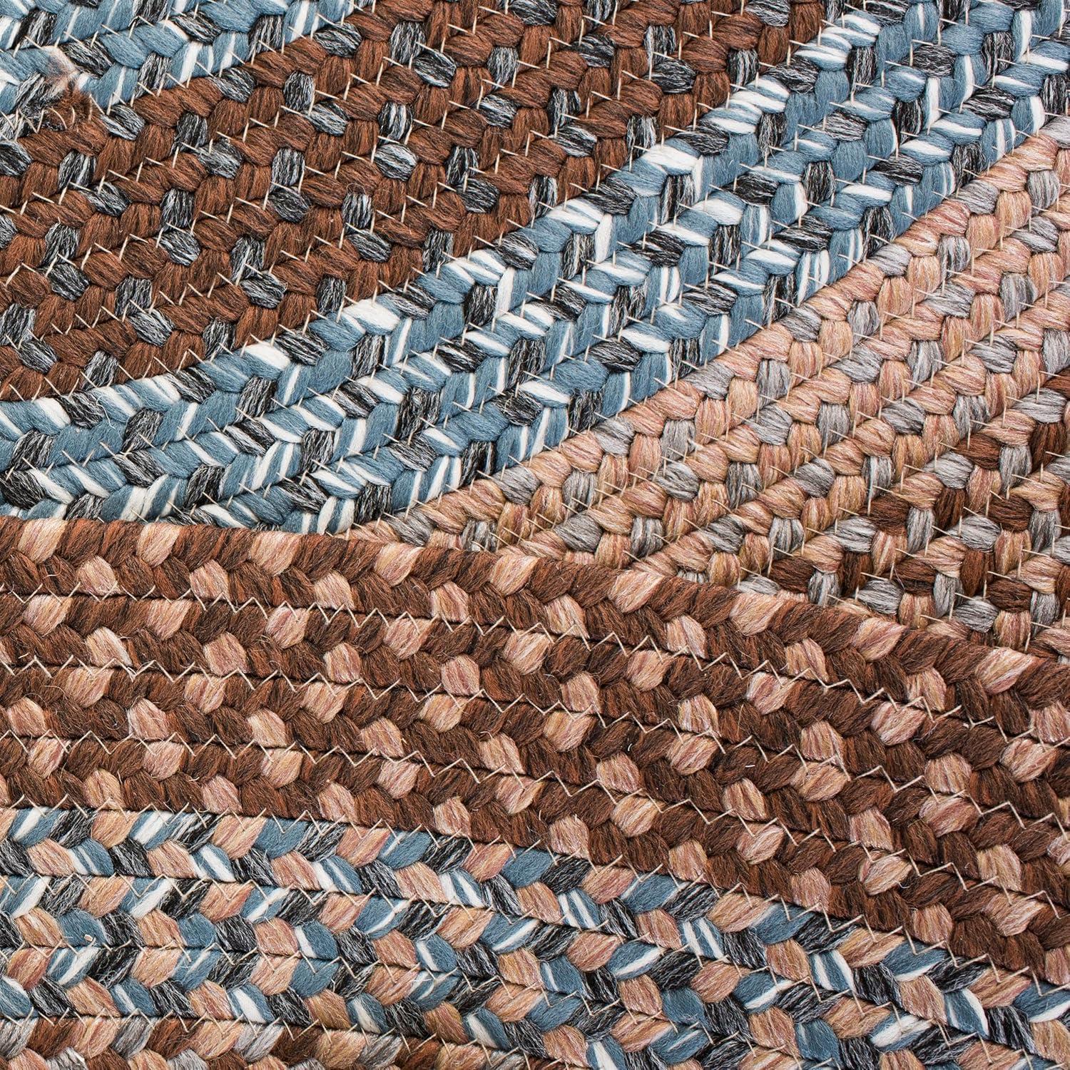 image:imageSAFAVIEH Washable Rug Outdoor Braided Collection 8 x 10 Brown amp Multi Handmade amp Reversible NonShedding amp Easy to Clean Ideal for Patio Backyard Mudroom BRD313ABrownMulti