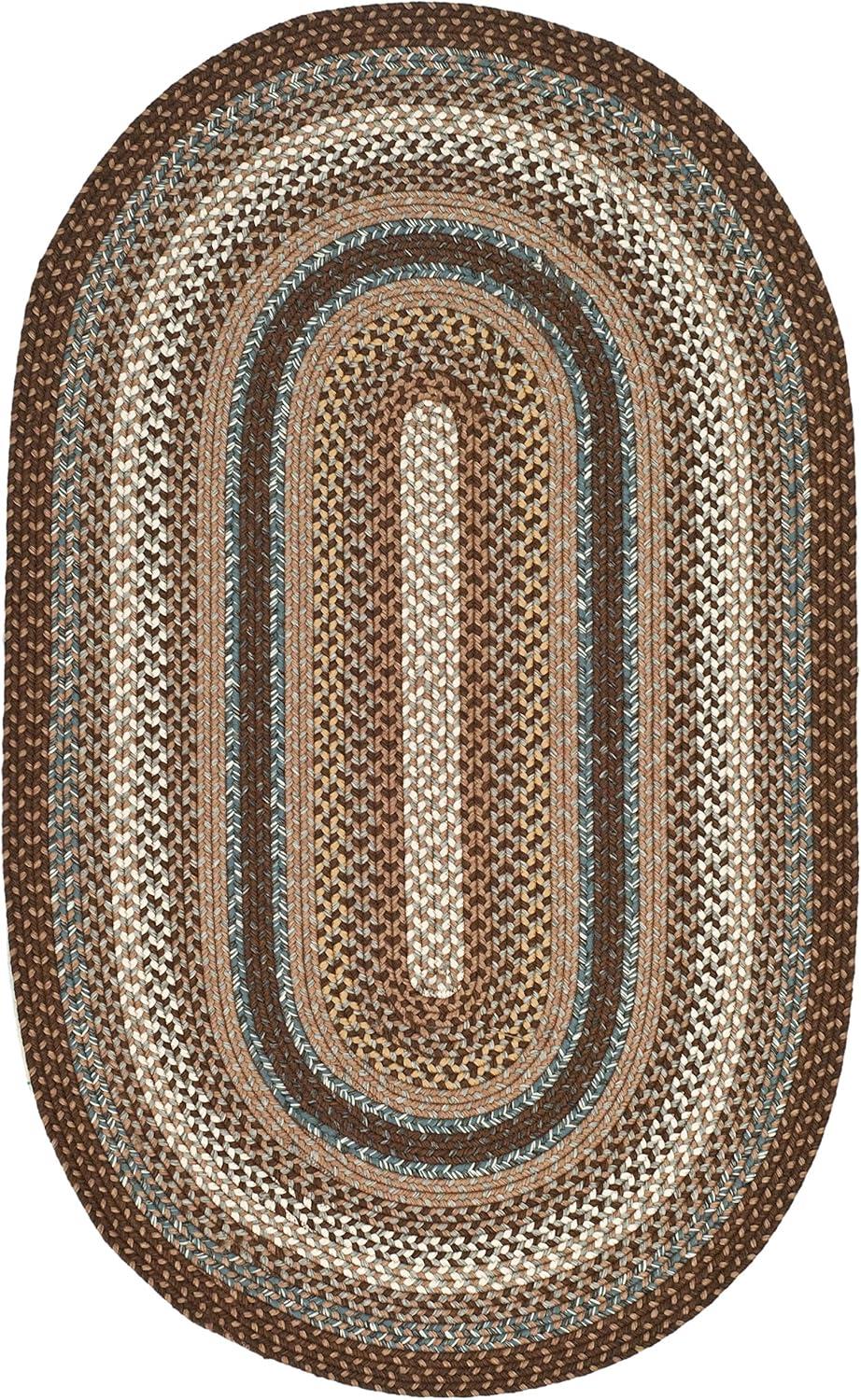 image:imageSAFAVIEH Washable Rug Outdoor Braided Collection 8 x 10 Brown amp Multi Handmade amp Reversible NonShedding amp Easy to Clean Ideal for Patio Backyard Mudroom BRD313ABrownMulti
