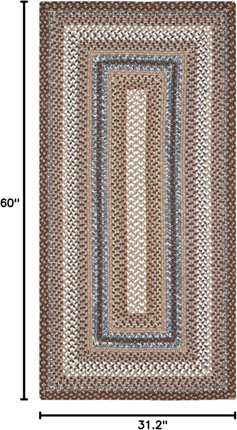 image:imageSAFAVIEH Washable Rug Outdoor Braided Collection 8 x 10 Brown amp Multi Handmade amp Reversible NonShedding amp Easy to Clean Ideal for Patio Backyard Mudroom BRD313ABrownMulti