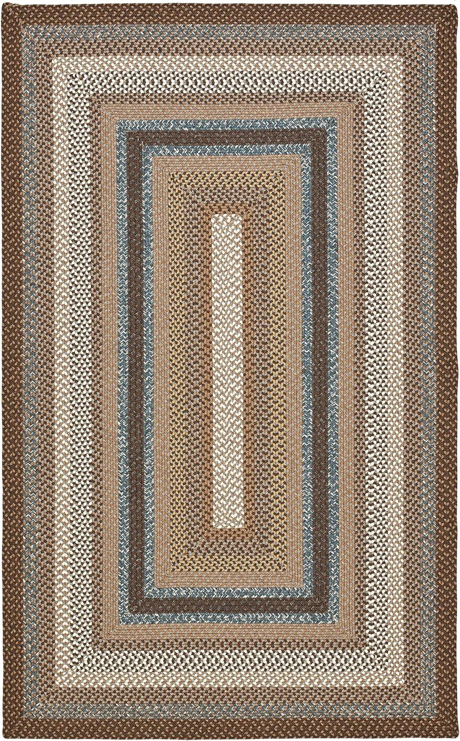 image:imageSAFAVIEH Washable Rug Outdoor Braided Collection 8 x 10 Brown amp Multi Handmade amp Reversible NonShedding amp Easy to Clean Ideal for Patio Backyard Mudroom BRD313ABrownMulti