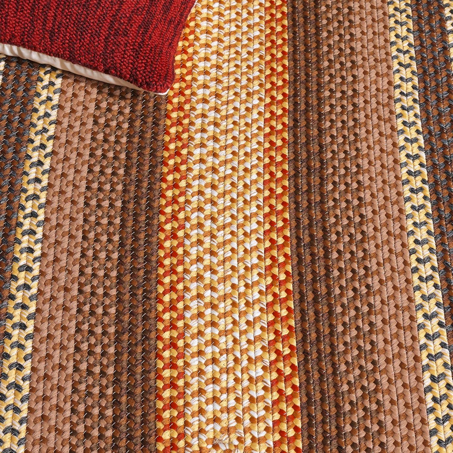 image:imageSAFAVIEH Washable Rug Outdoor Braided Collection 8 x 10 Brown amp Multi Handmade amp Reversible NonShedding amp Easy to Clean Ideal for Patio Backyard Mudroom BRD313ABrownLight Brown