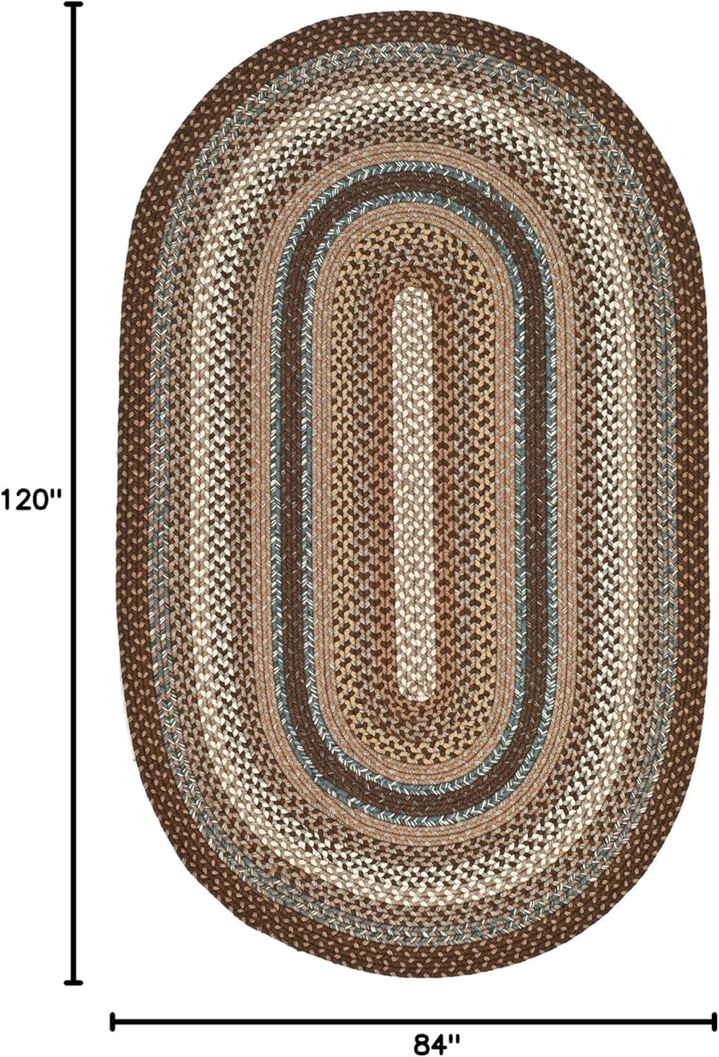 image:imageSAFAVIEH Washable Rug Outdoor Braided Collection 8 x 10 Brown amp Multi Handmade amp Reversible NonShedding amp Easy to Clean Ideal for Patio Backyard Mudroom BRD313ABrownMulti