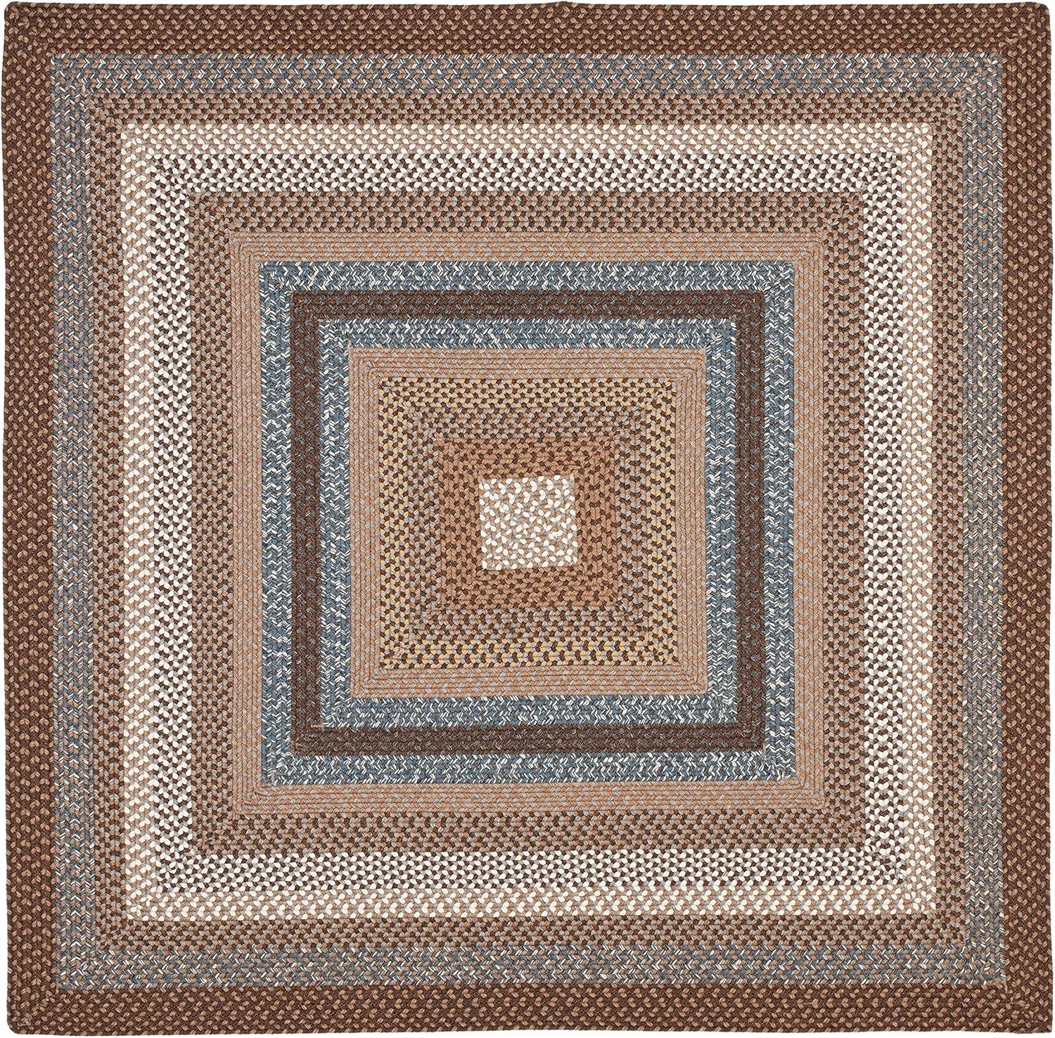 image:imageSAFAVIEH Washable Rug Outdoor Braided Collection 8 x 10 Brown amp Multi Handmade amp Reversible NonShedding amp Easy to Clean Ideal for Patio Backyard Mudroom BRD313ABrownMulti