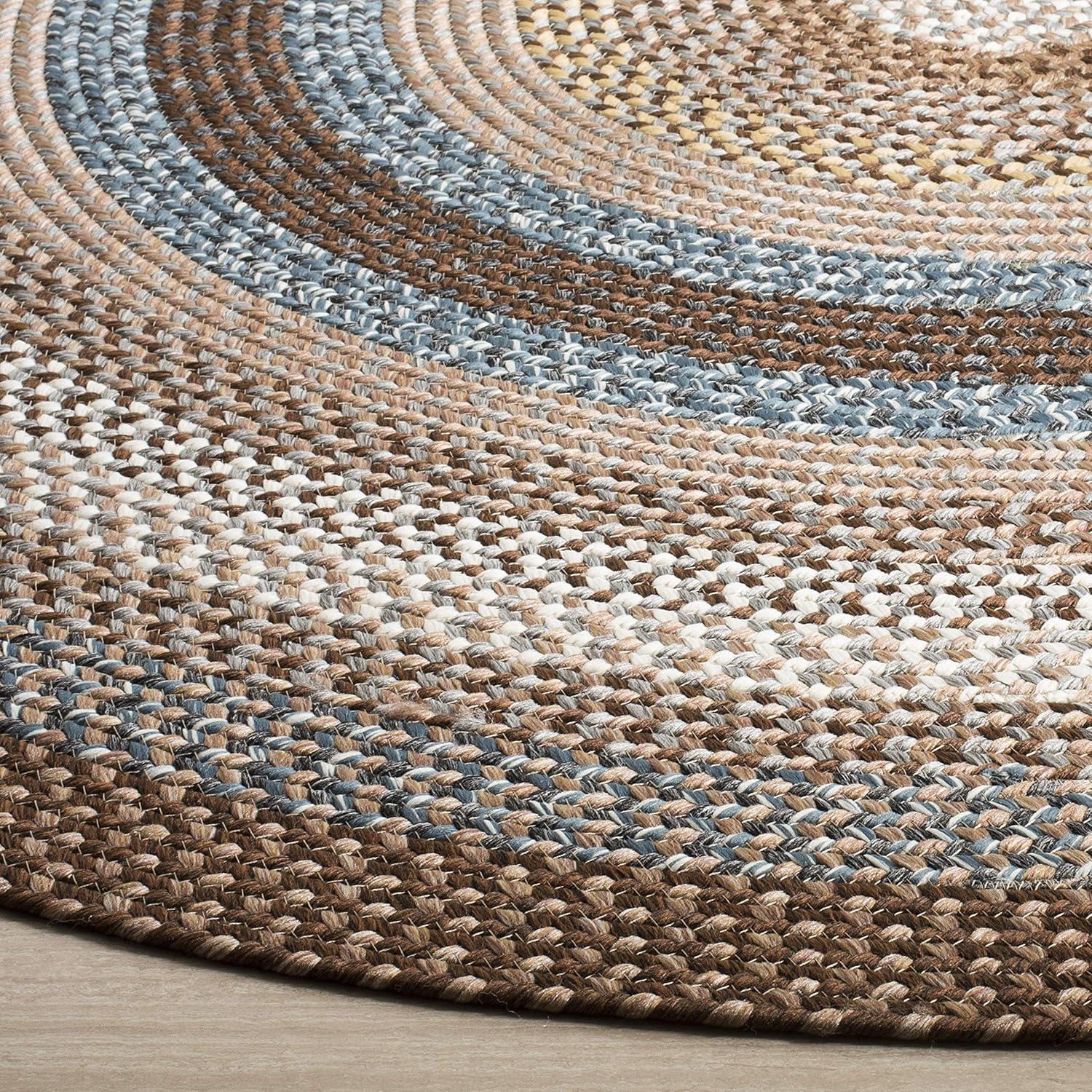 image:imageSAFAVIEH Washable Rug Outdoor Braided Collection 8 x 10 Brown amp Multi Handmade amp Reversible NonShedding amp Easy to Clean Ideal for Patio Backyard Mudroom BRD313ABrownMulti